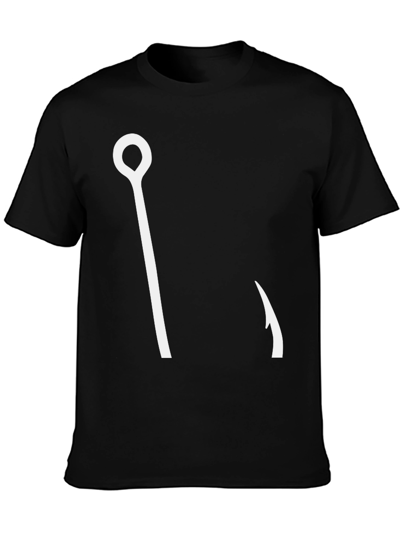 Fishing Hook Graphic Tee - Casual Style