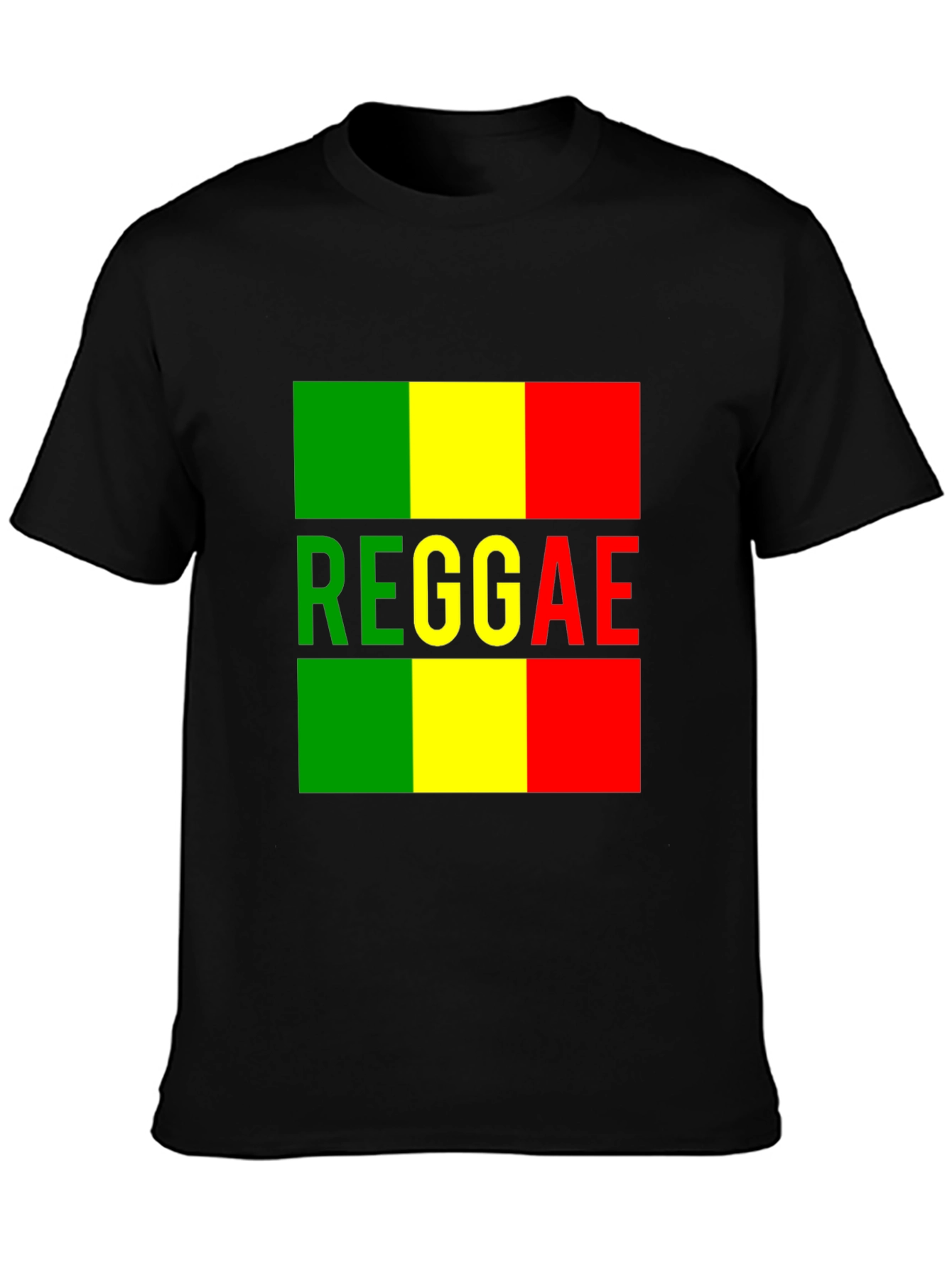Reggae T-Shirt - Black Green Yellow Red