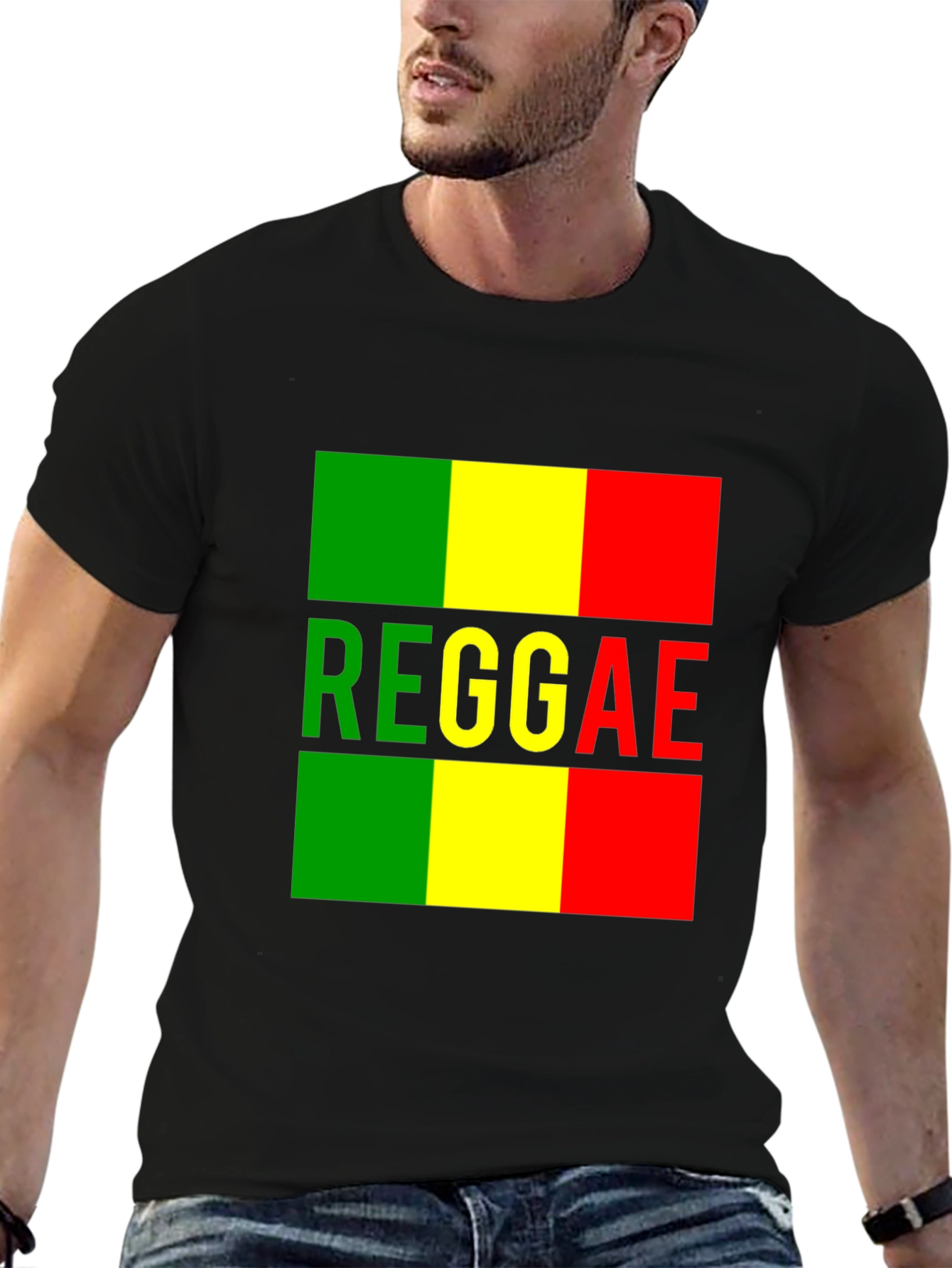 Reggae T-Shirt - Black Green Yellow Red