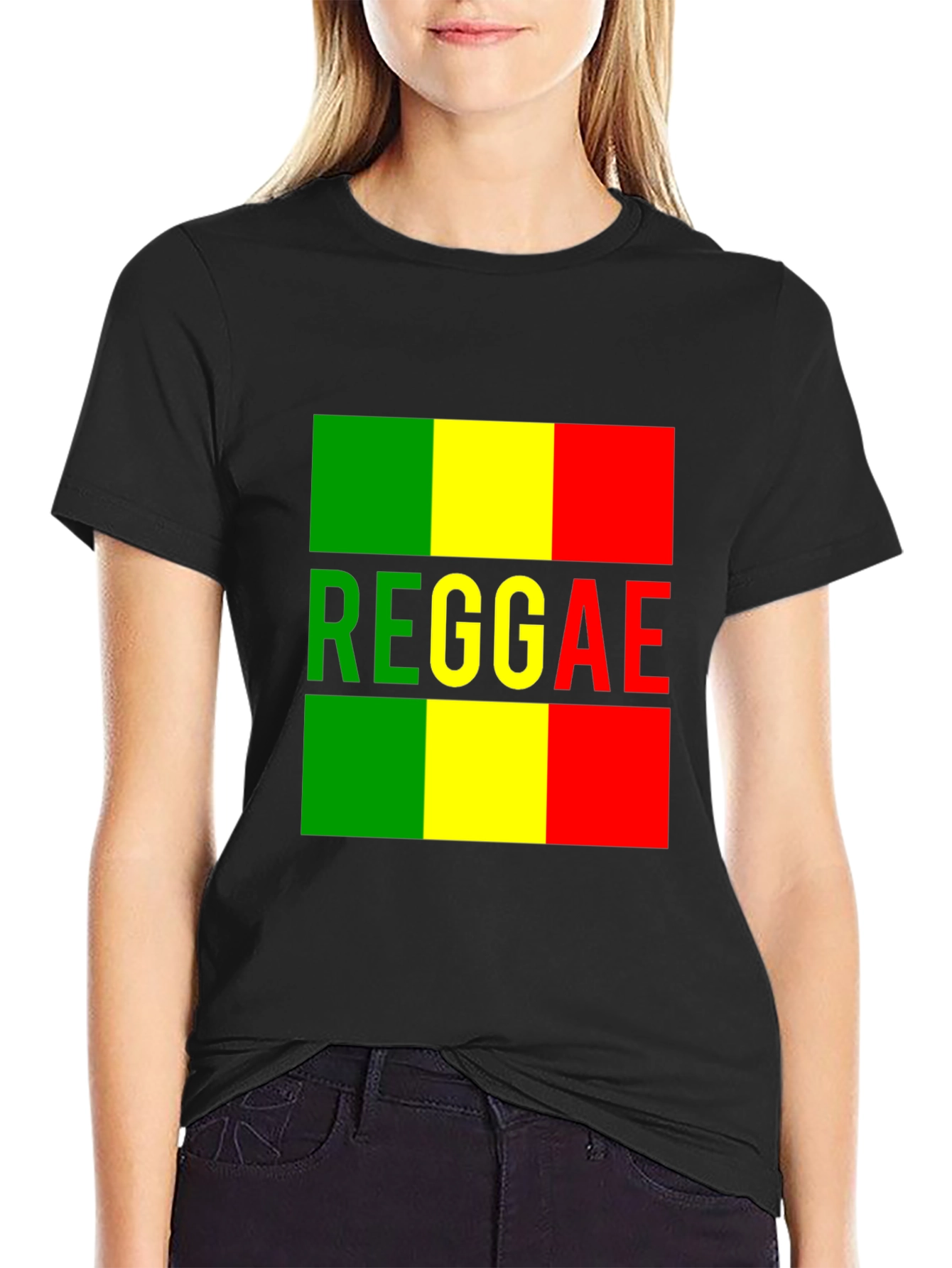 Reggae T-Shirt - Black Green Yellow Red