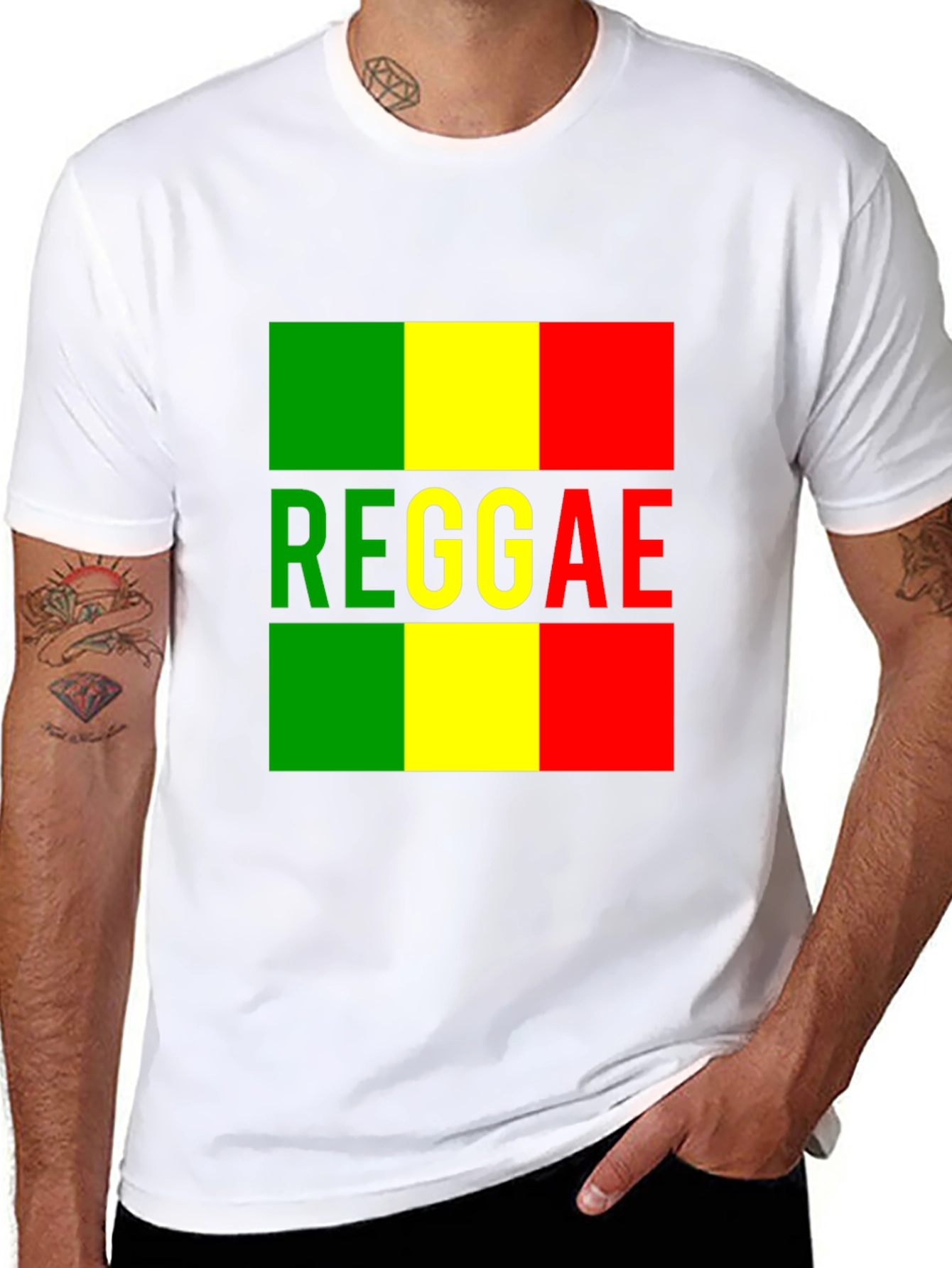 Reggae T-Shirt - Black Green Yellow Red