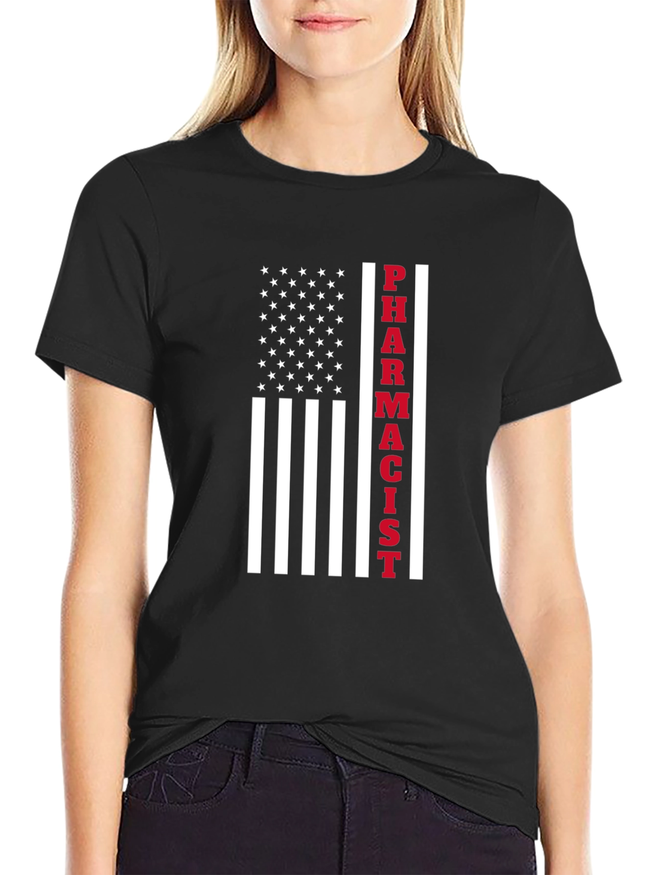 Pharmacist American Flag Graphic Tee