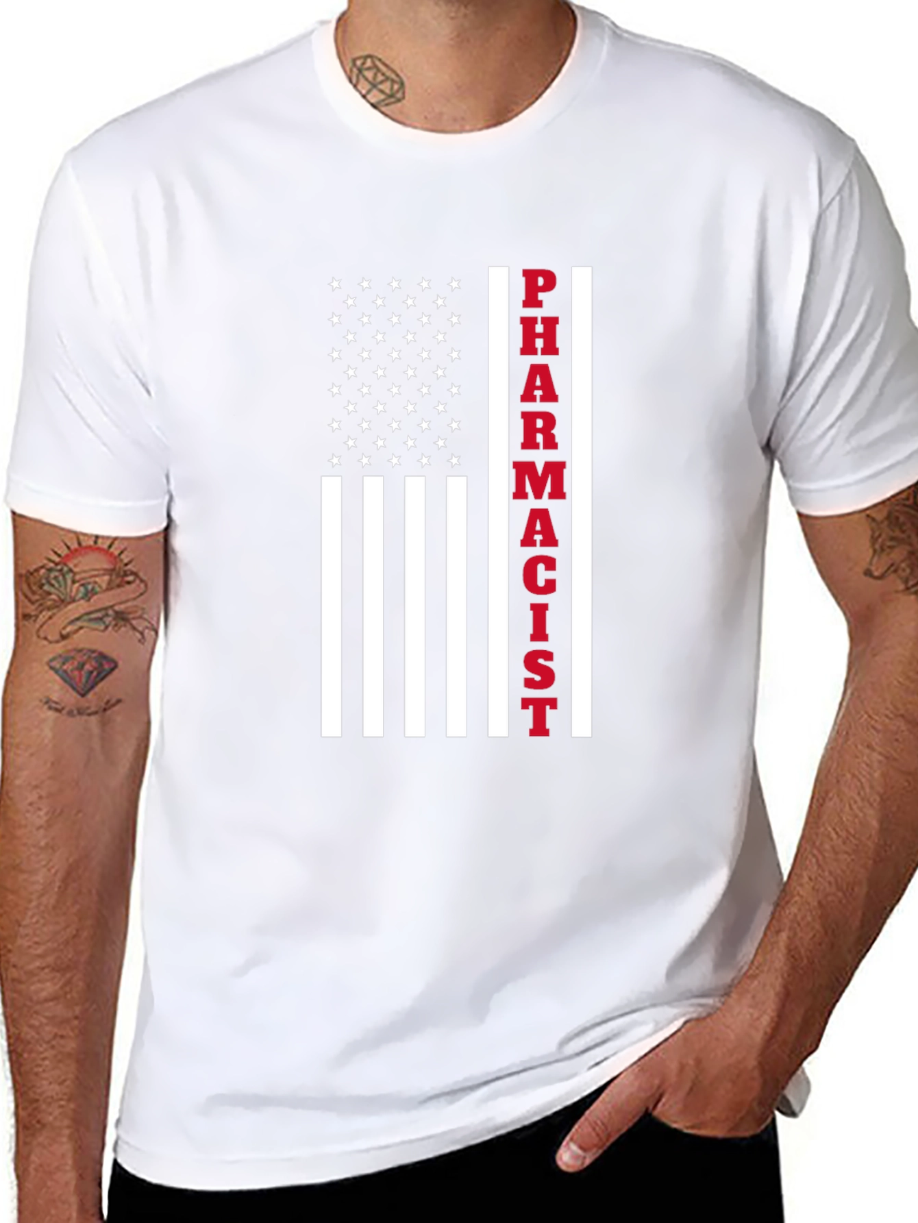 Pharmacist American Flag Graphic Tee
