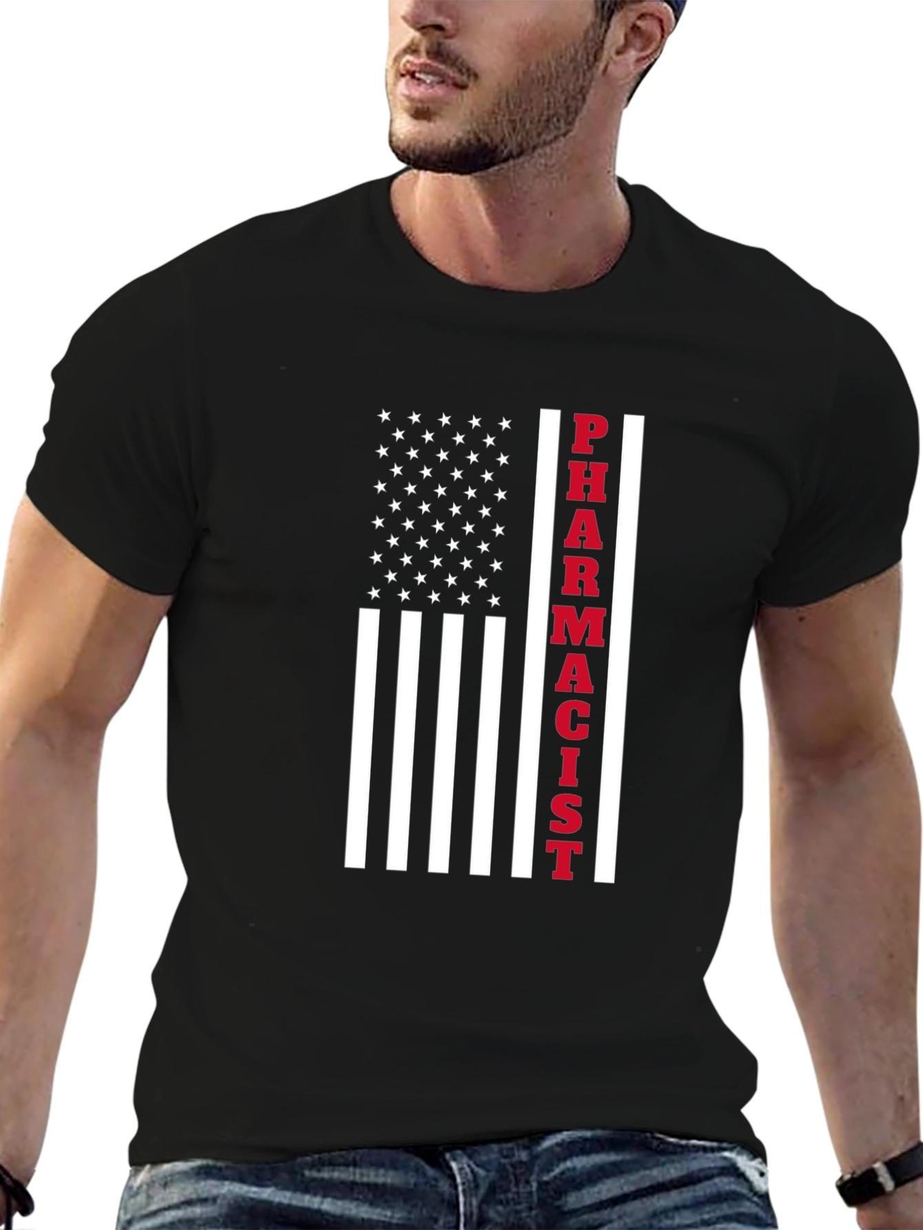 Pharmacist American Flag Graphic Tee