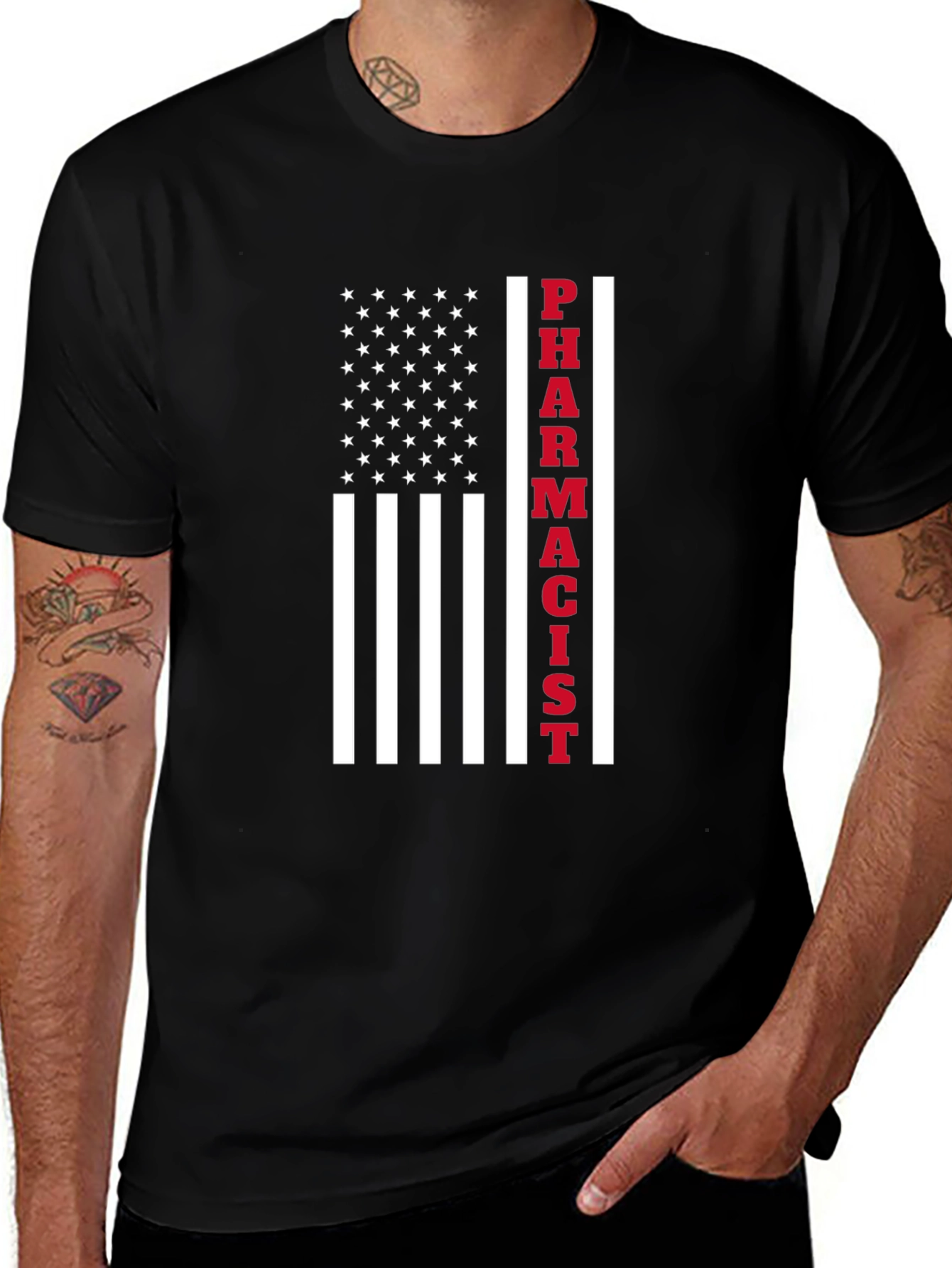 Pharmacist American Flag Graphic Tee
