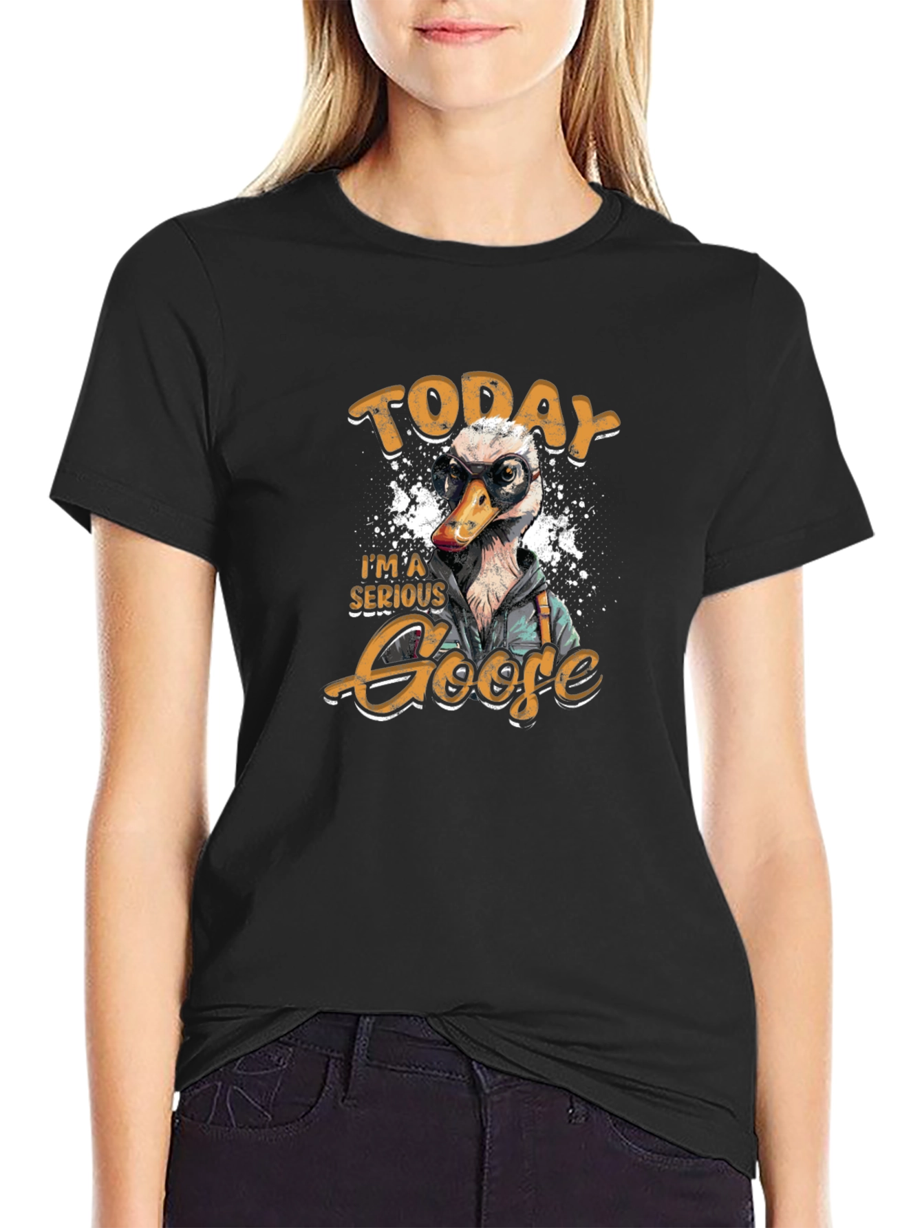 Serious Goose Graphic T-Shirt