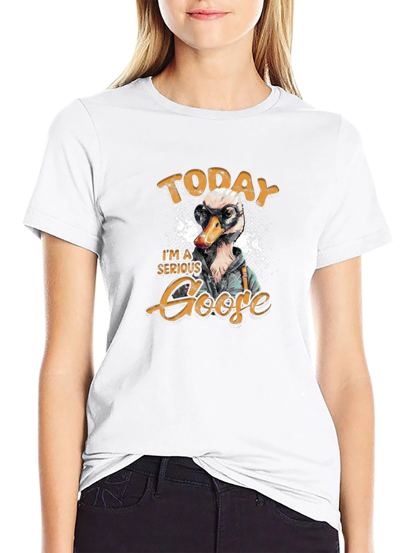 Serious Goose Graphic T-Shirt