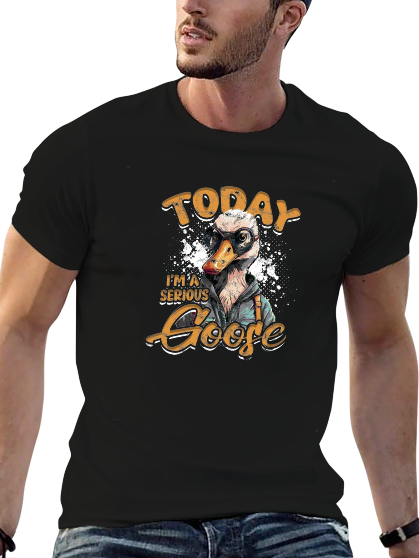 Serious Goose Graphic T-Shirt