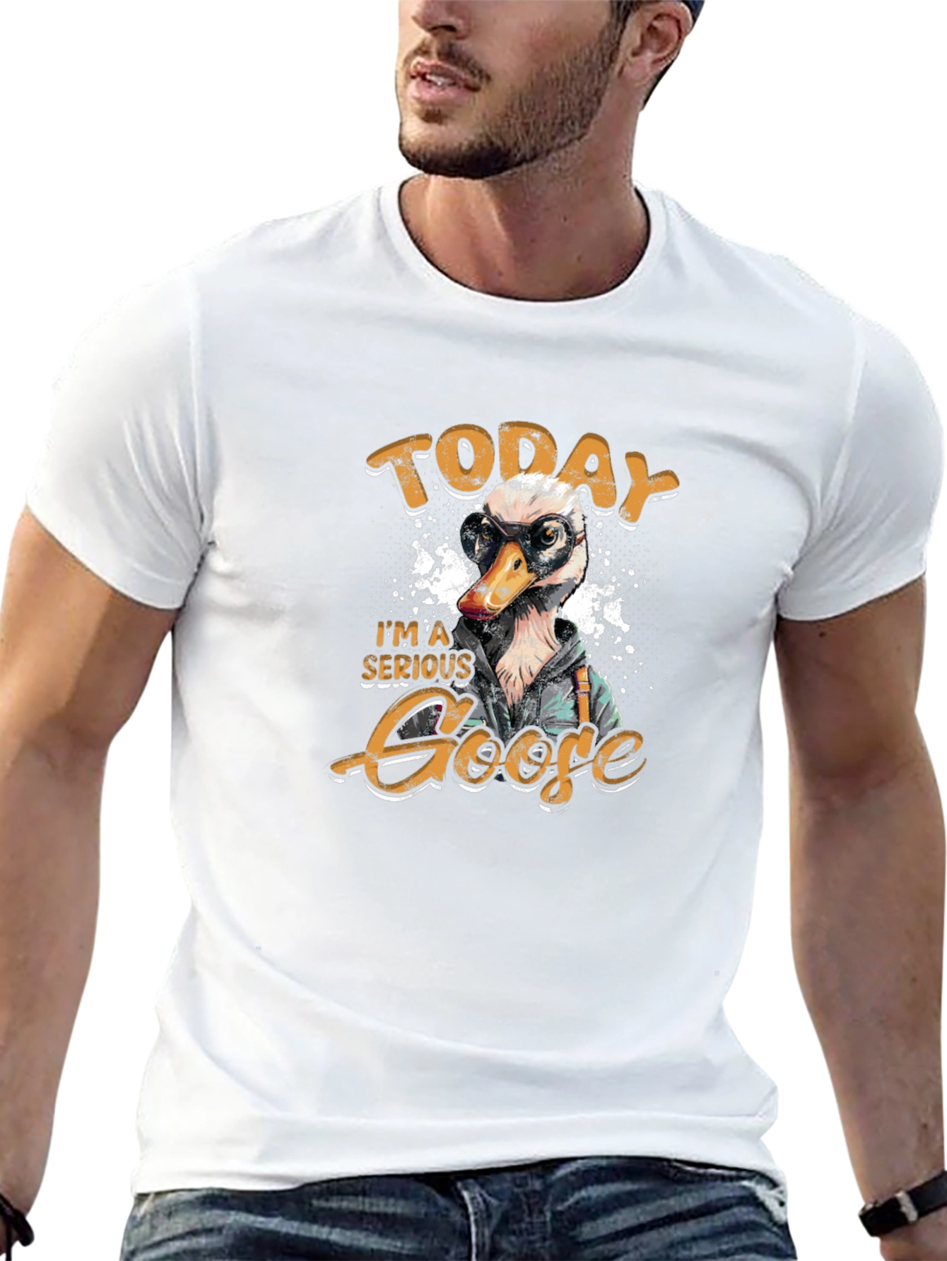 Serious Goose Graphic T-Shirt
