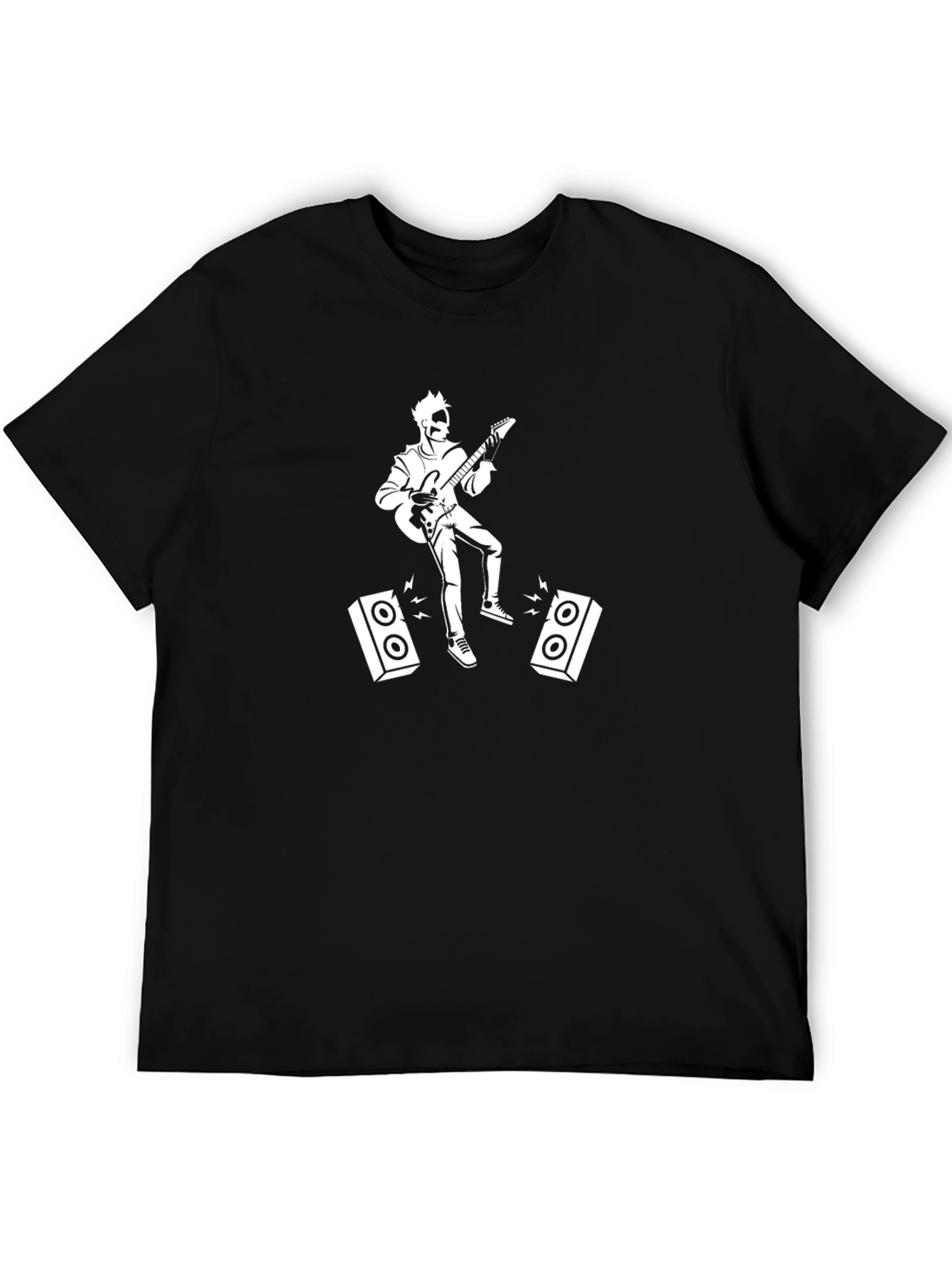 Rock Star Graphic Tee - Black Cotton T-Shirt