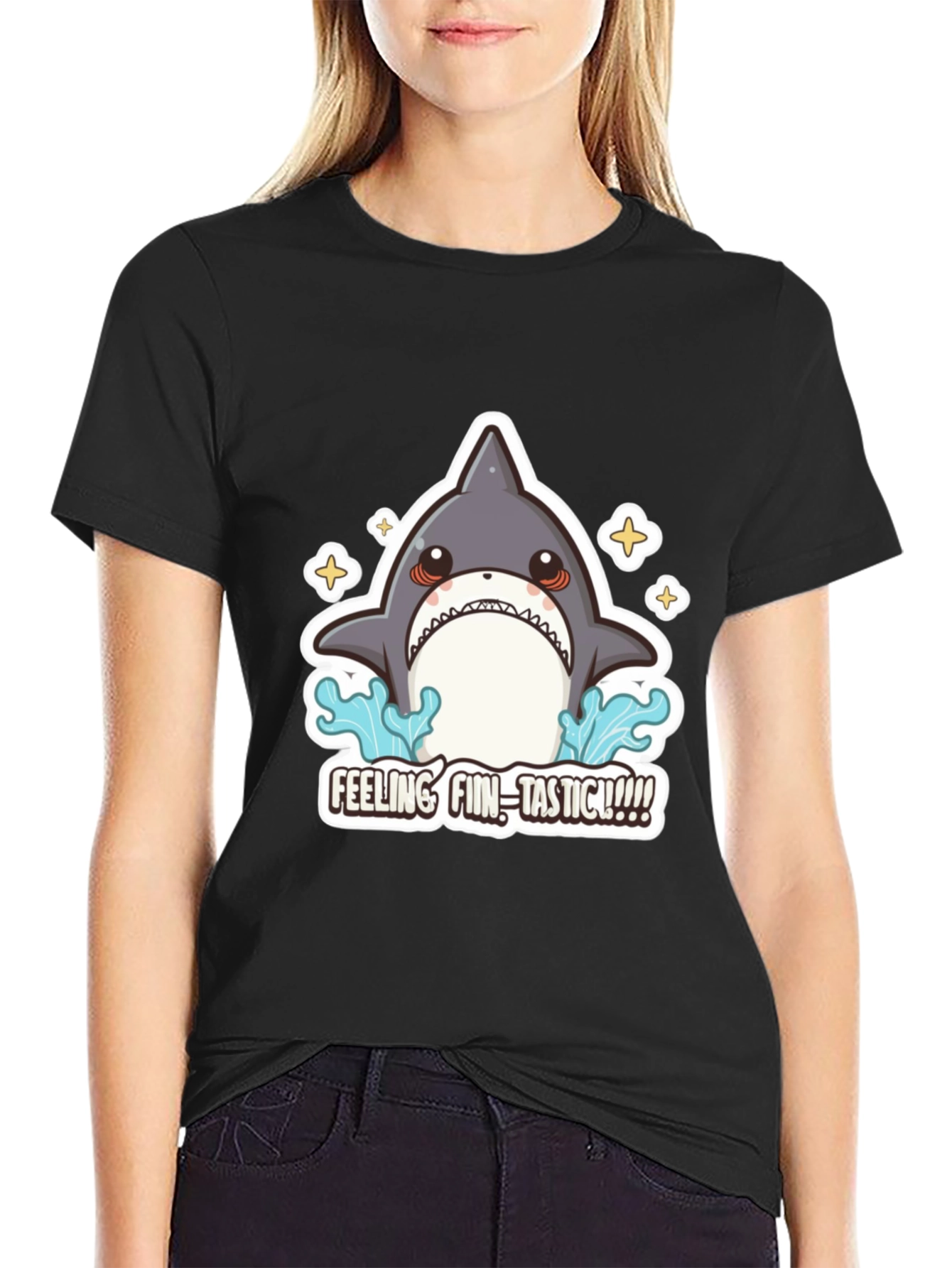 Feeling Fin-Tastic Shark Graphic T-Shirt