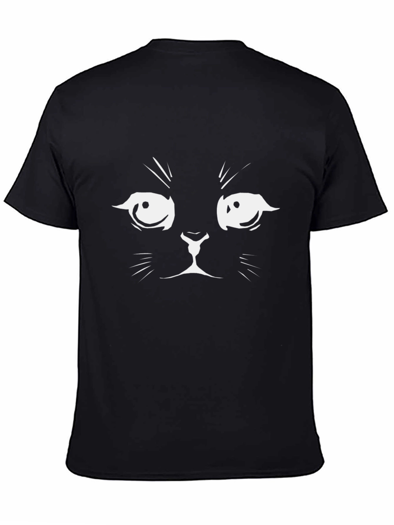 Grumpy Cat Face T-Shirt - Black Cotton Tee