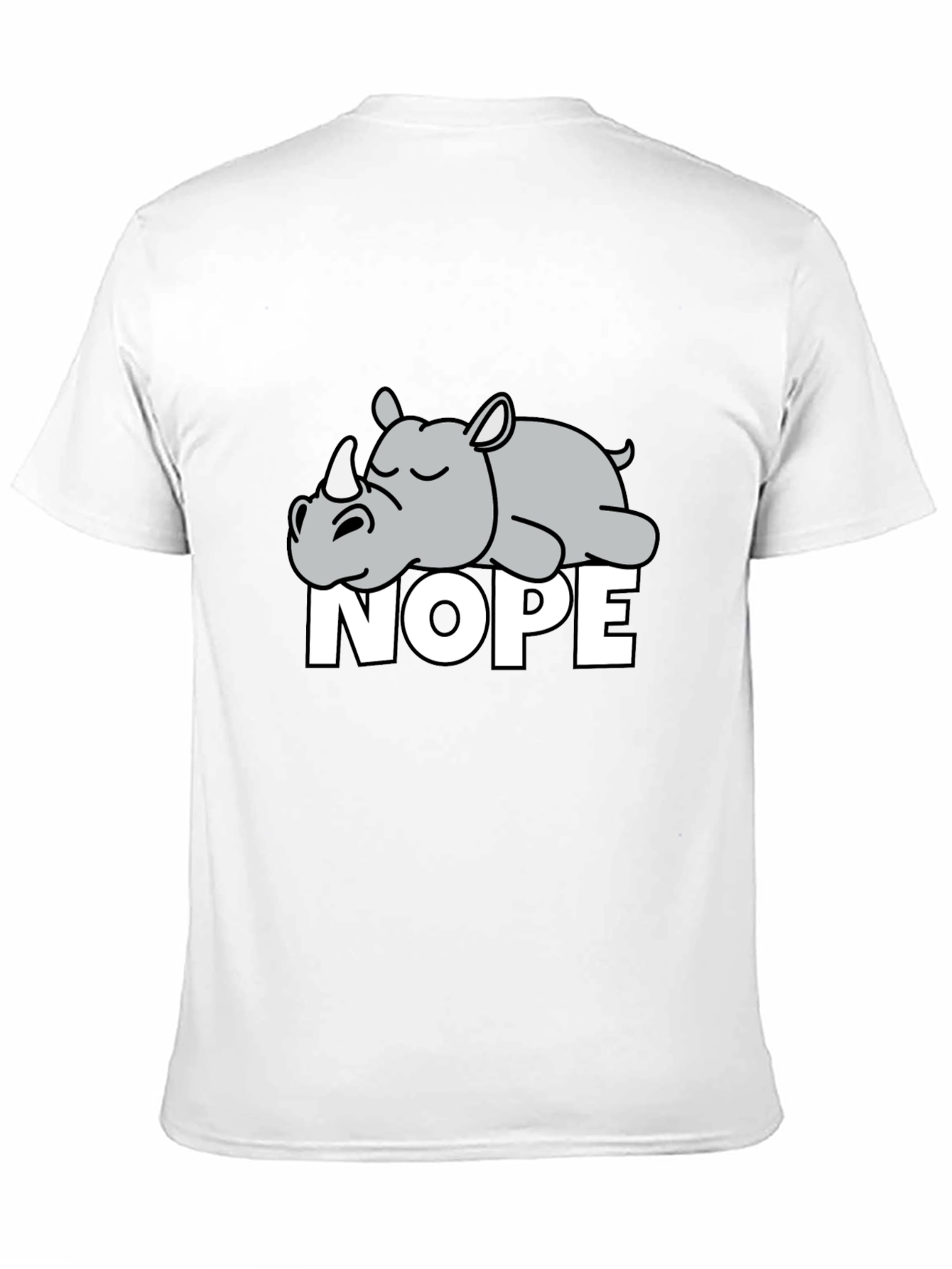 Nope Rhino Tee - Funny Graphic T-Shirt