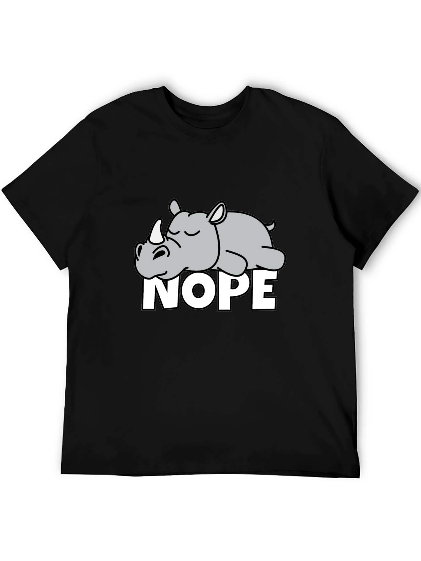 Nope Rhino Tee - Funny Graphic T-Shirt