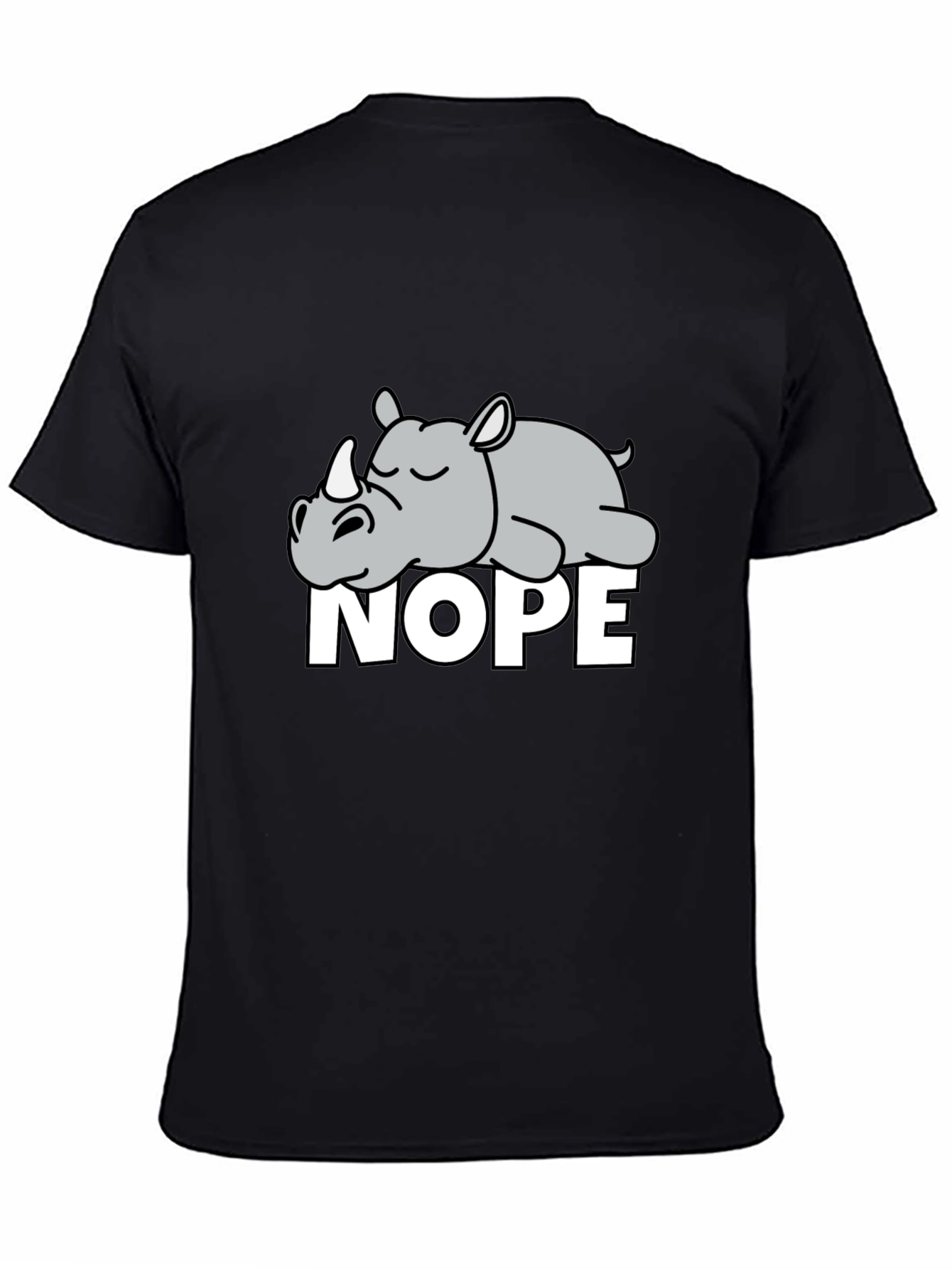 Nope Rhino Tee - Funny Graphic T-Shirt