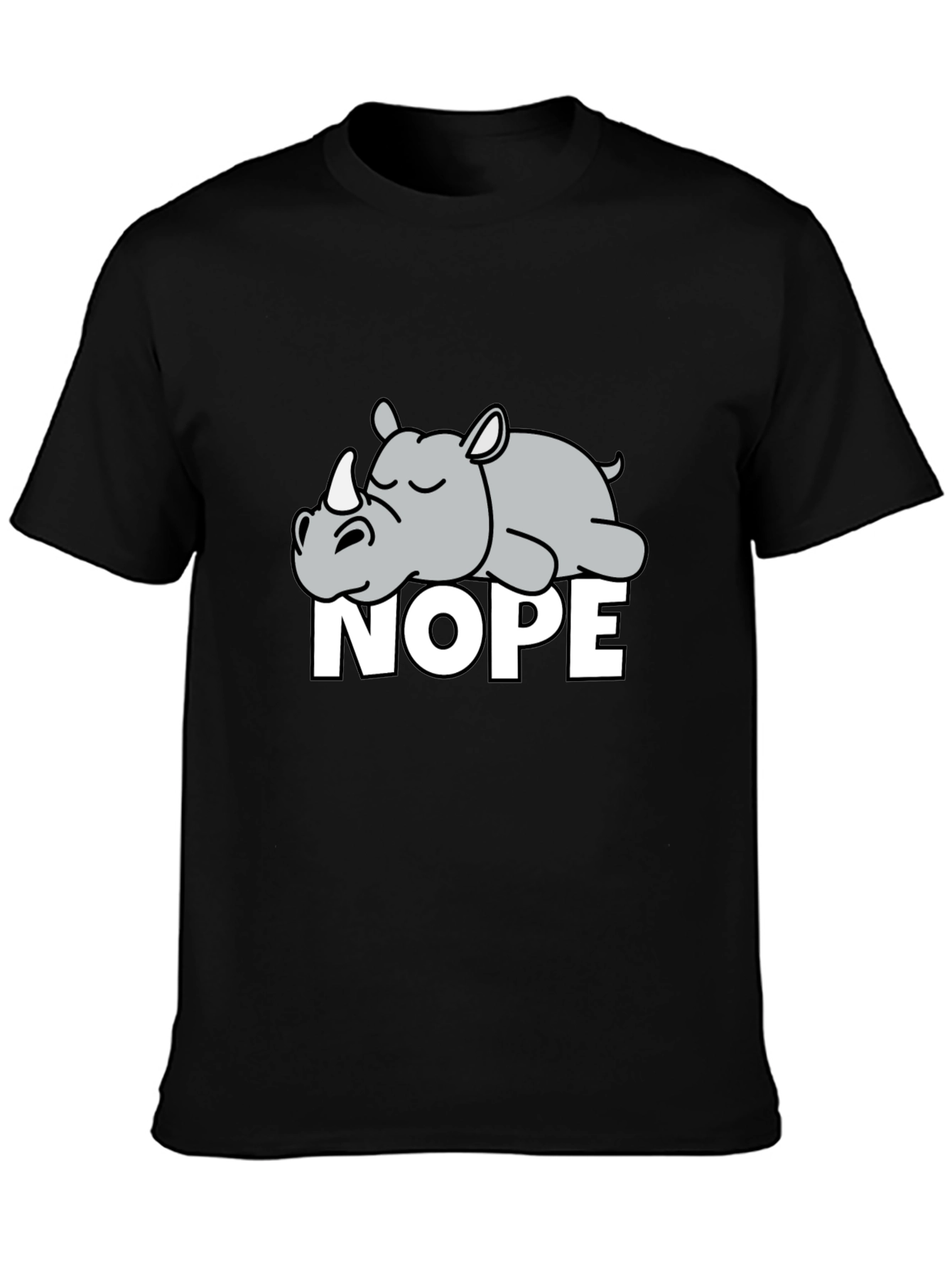 Nope Rhino Tee - Funny Graphic T-Shirt