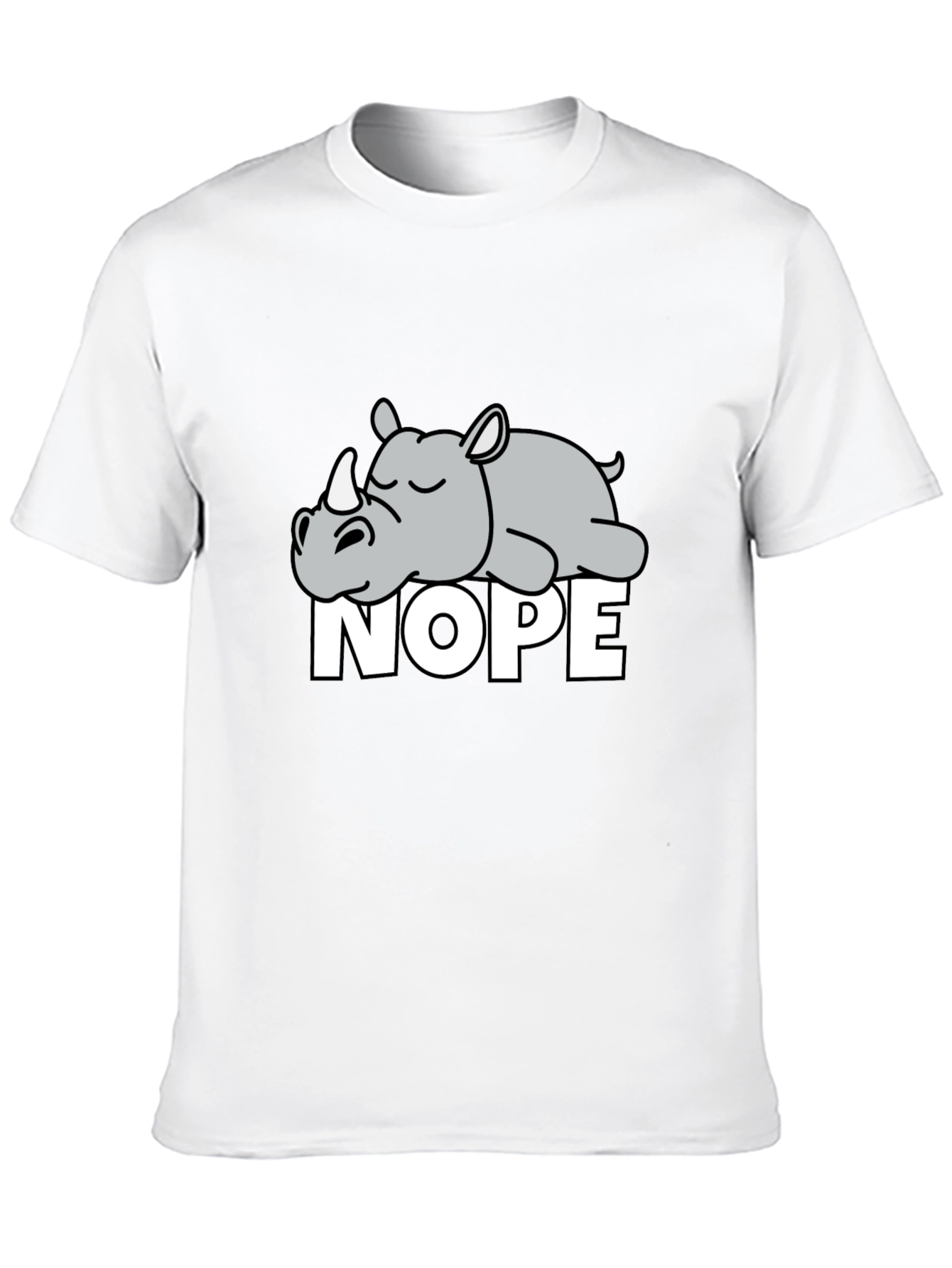 Nope Rhino Tee - Funny Graphic T-Shirt