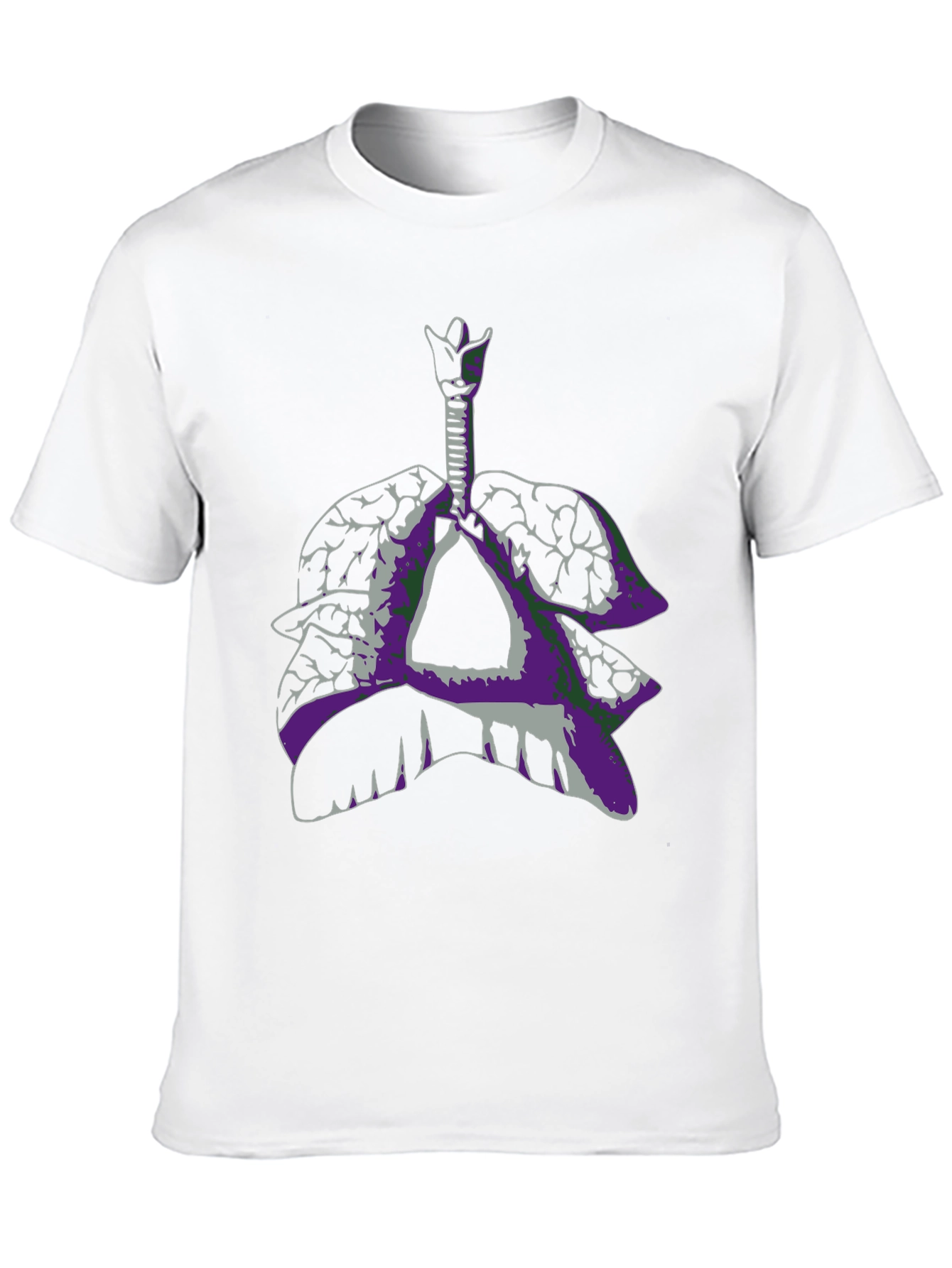 Anatomical Lungs Graphic Tee - Unique Design Black