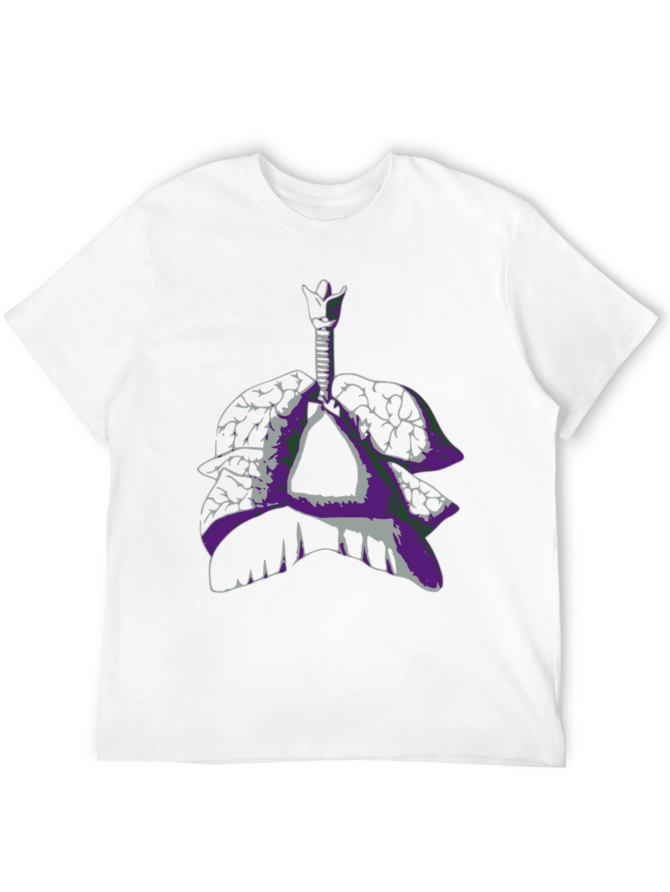 Anatomical Lungs Graphic Tee - Unique Design Black