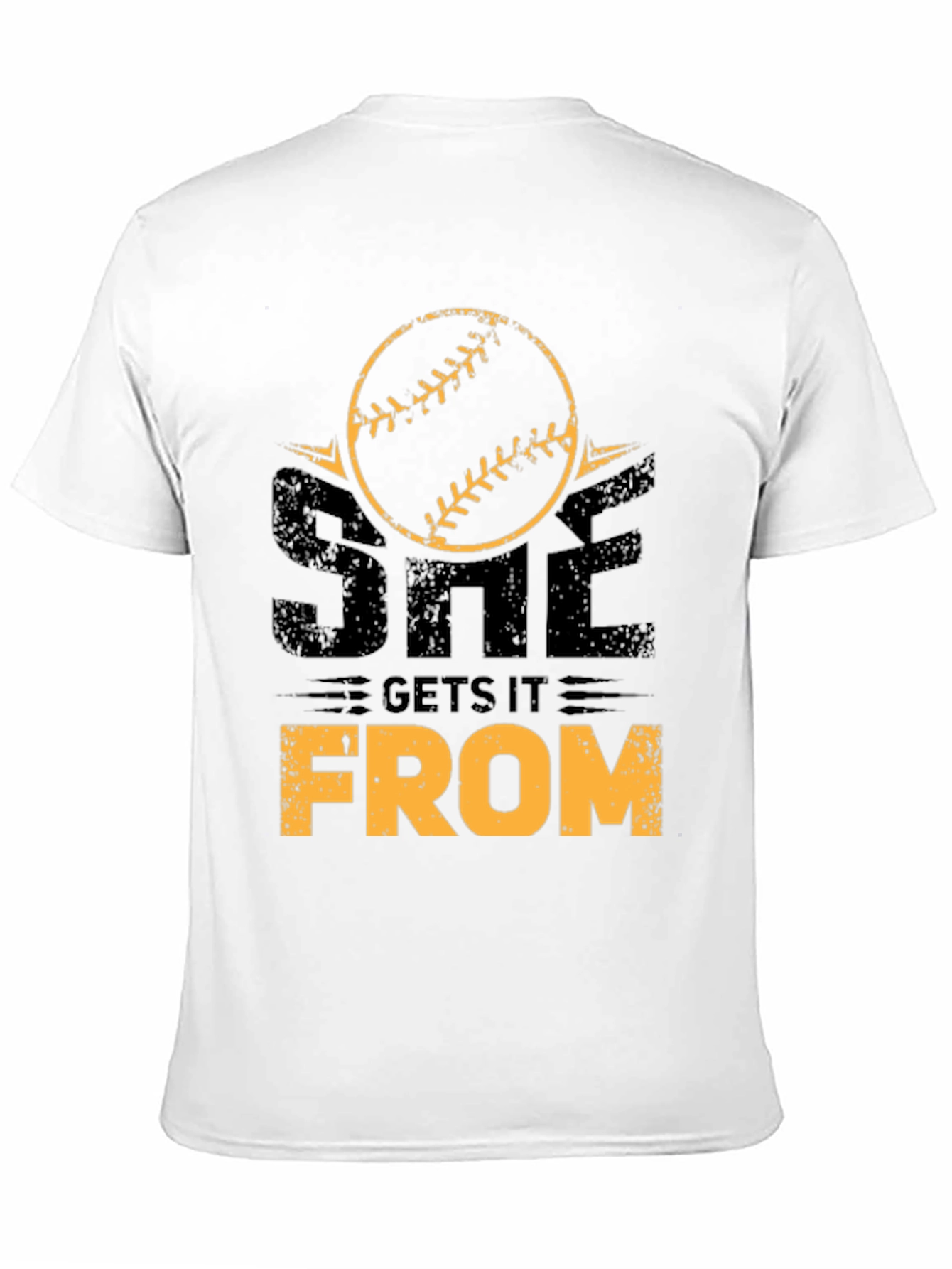 She Gets It From T-Shirt Baseball Mom