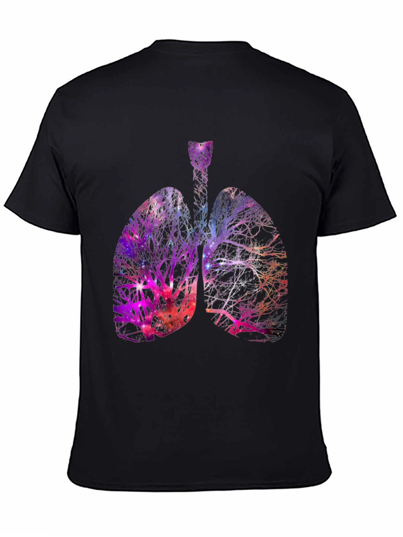 Nebula Lungs Graphic Tee - Artistic Anatomy Shirt