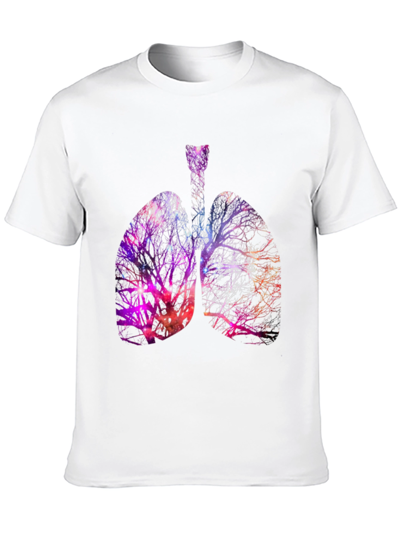 Nebula Lungs Graphic Tee - Artistic Anatomy Shirt