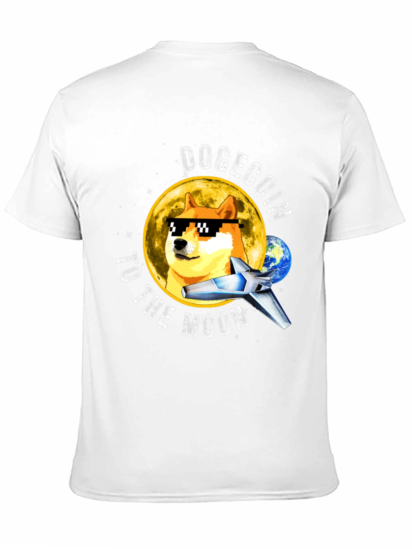 Dogecoin to the Moon Black T-Shirt