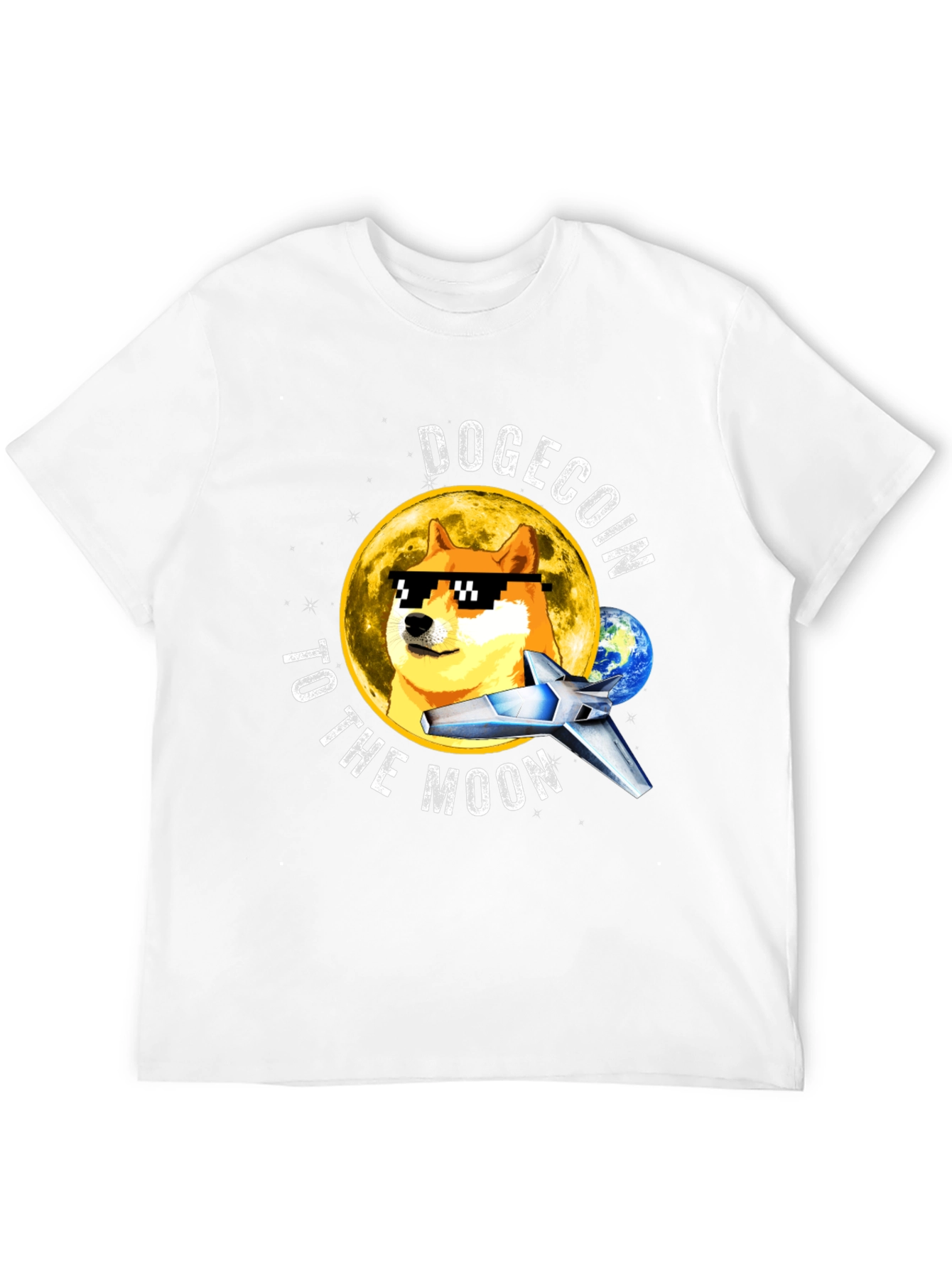 Dogecoin to the Moon Black T-Shirt