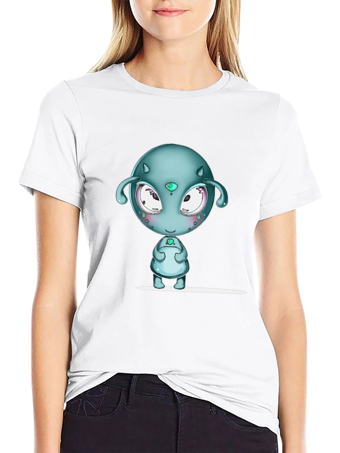 Alien Graphic Black T-Shirt