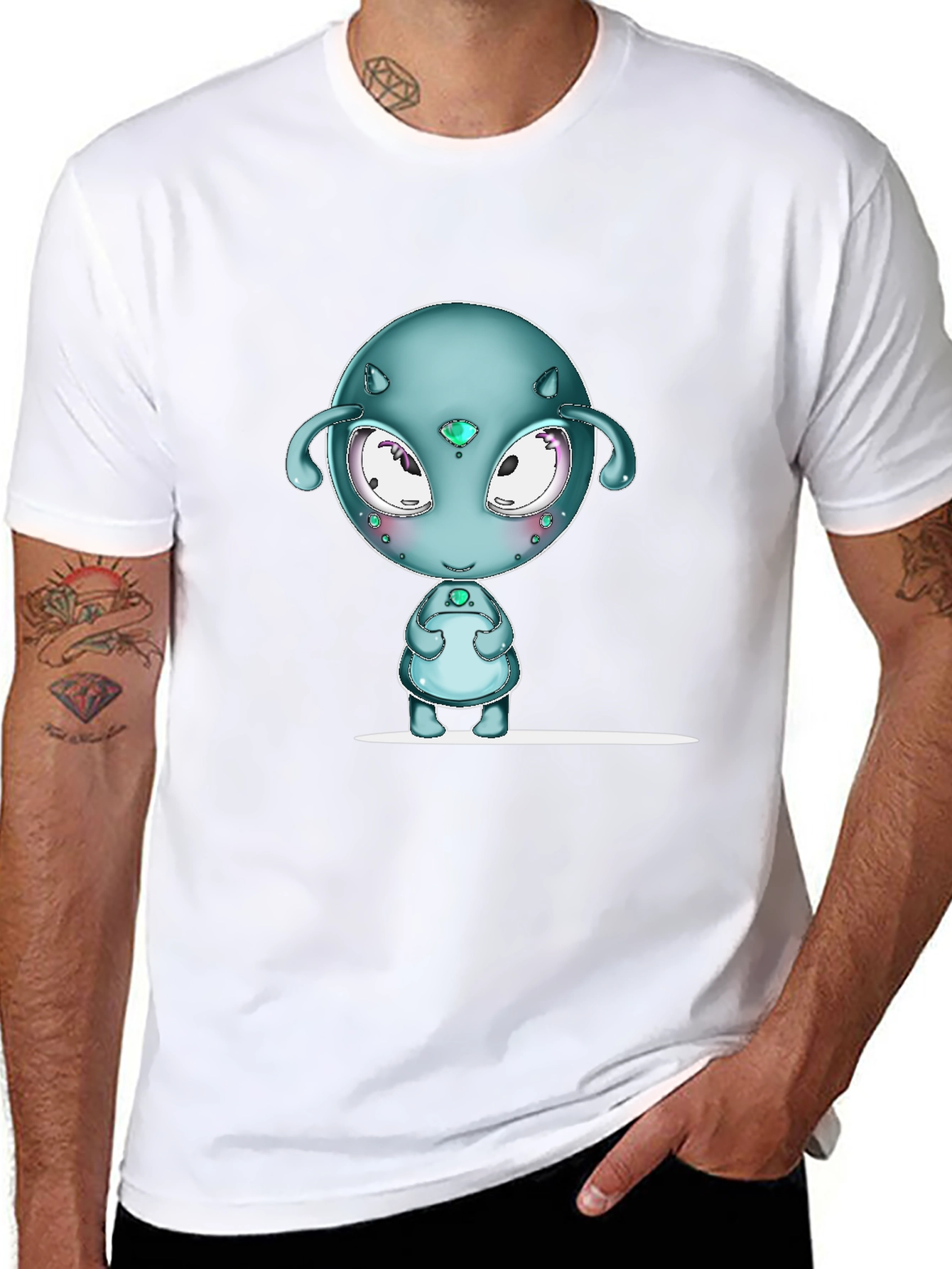 Alien Graphic Black T-Shirt