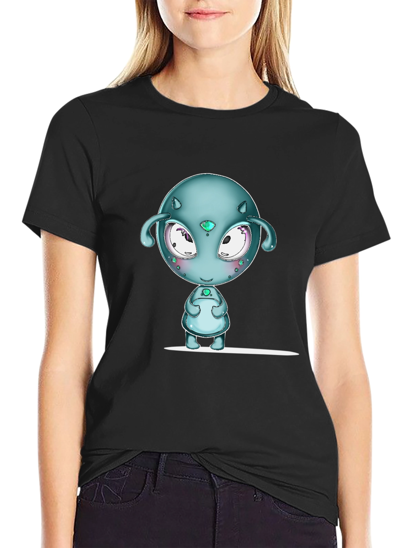Alien Graphic Black T-Shirt