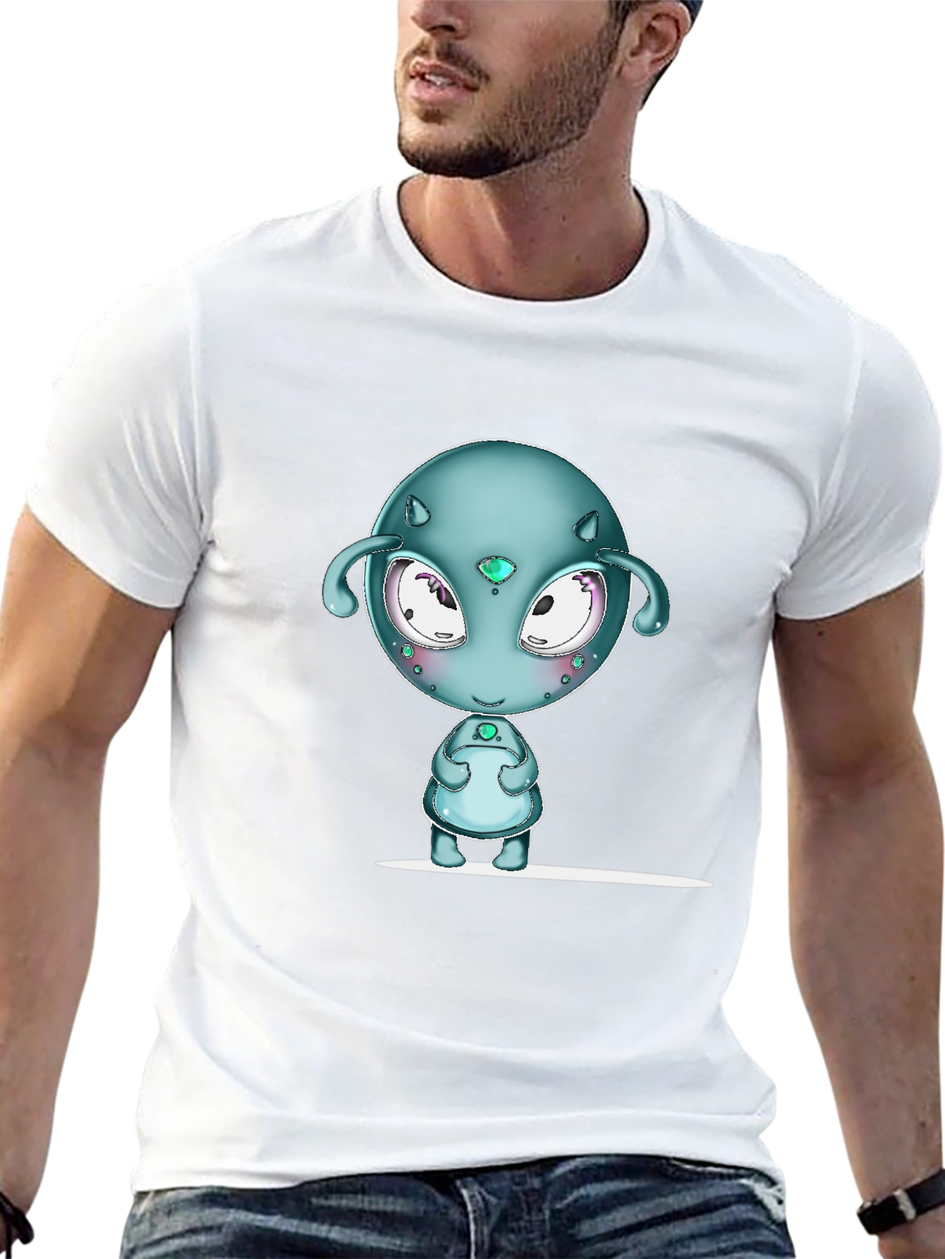 Alien Graphic Black T-Shirt
