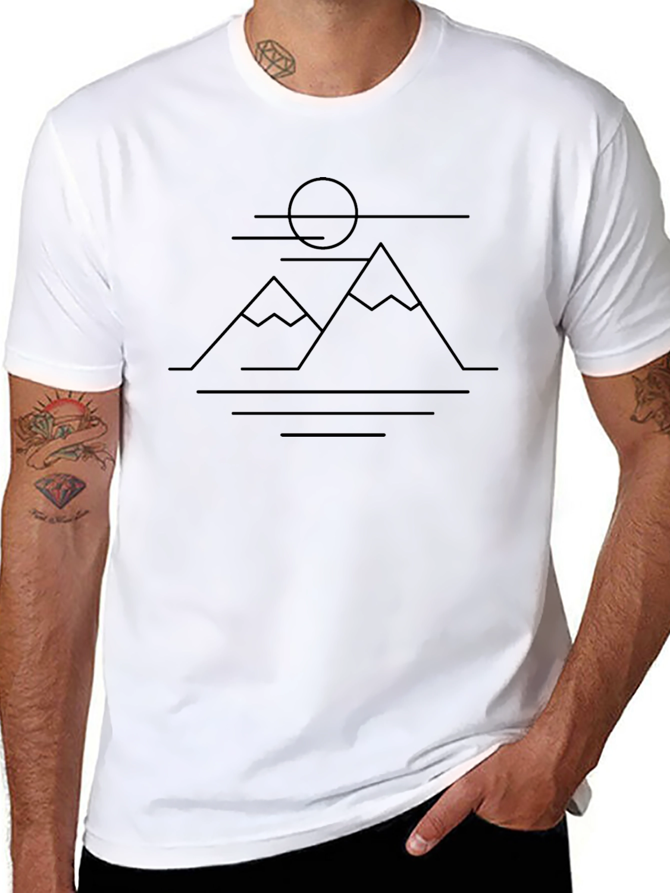 Minimalist Mountain Scene Tee