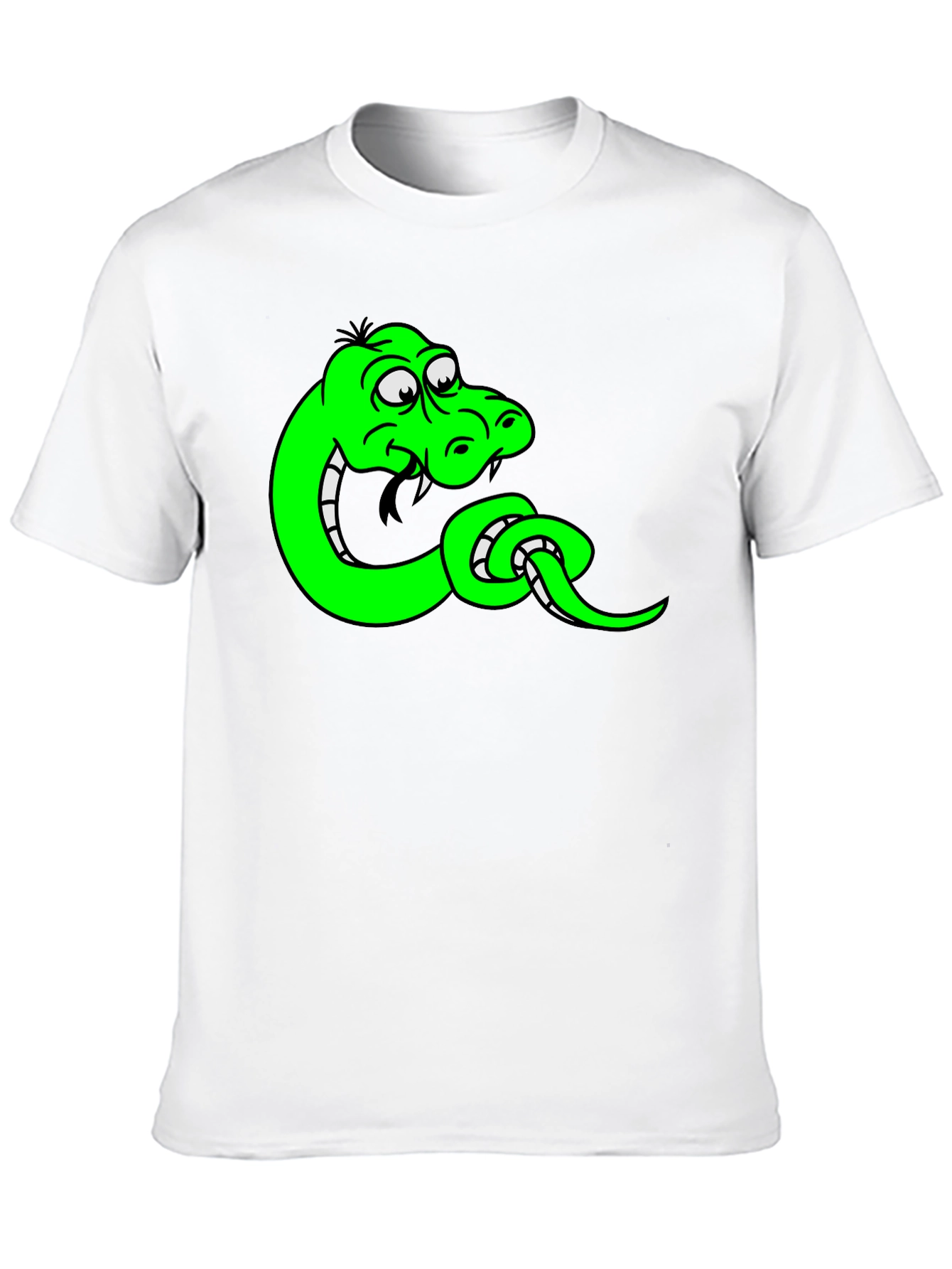 Cartoon Snake Black T-Shirt