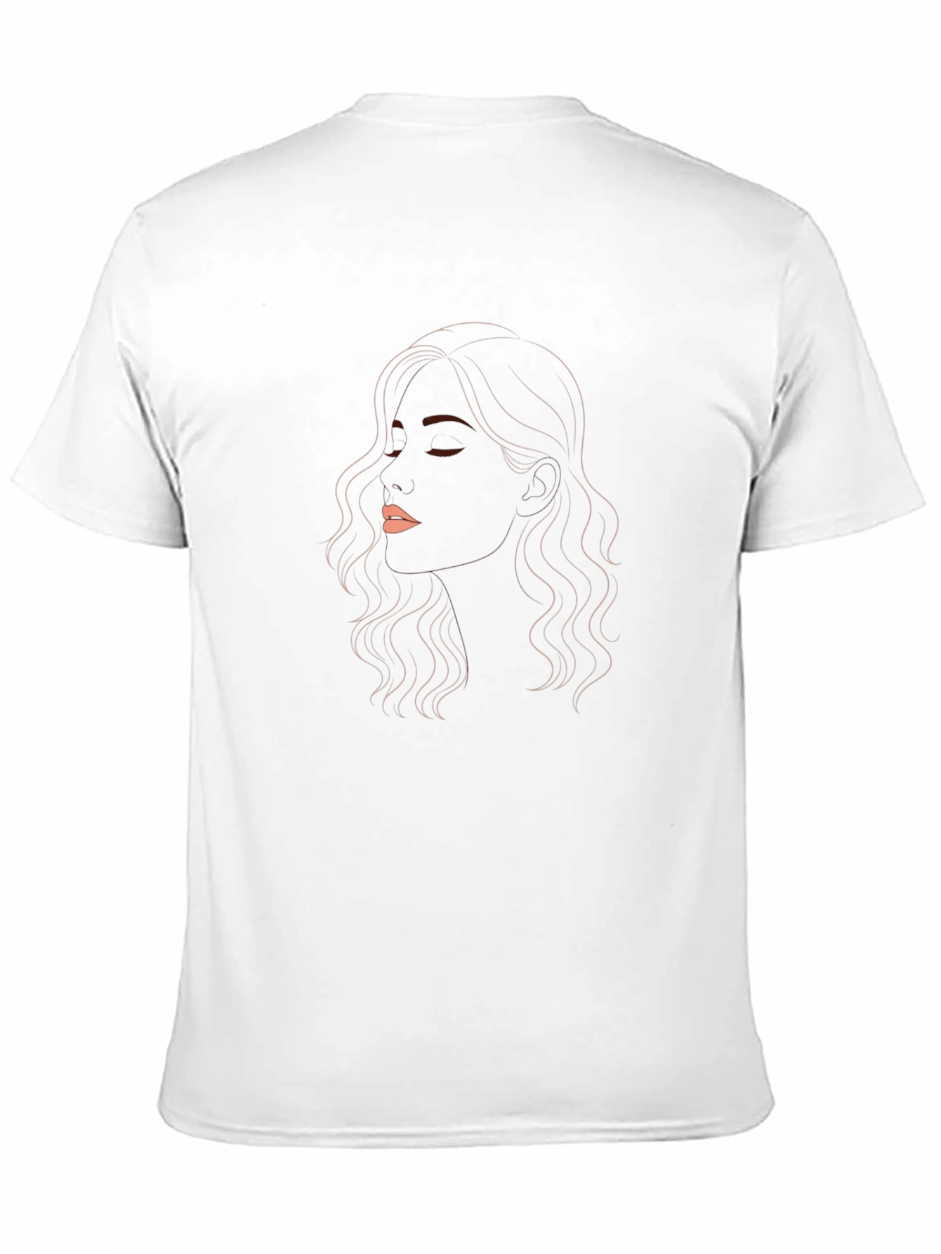 Minimalist Womans Face Graphic T-Shirt