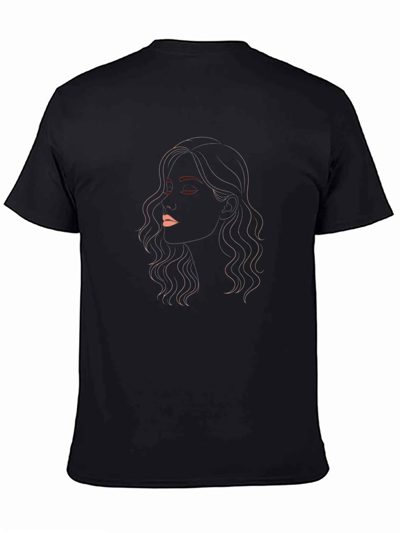 Minimalist Womans Face Graphic T-Shirt