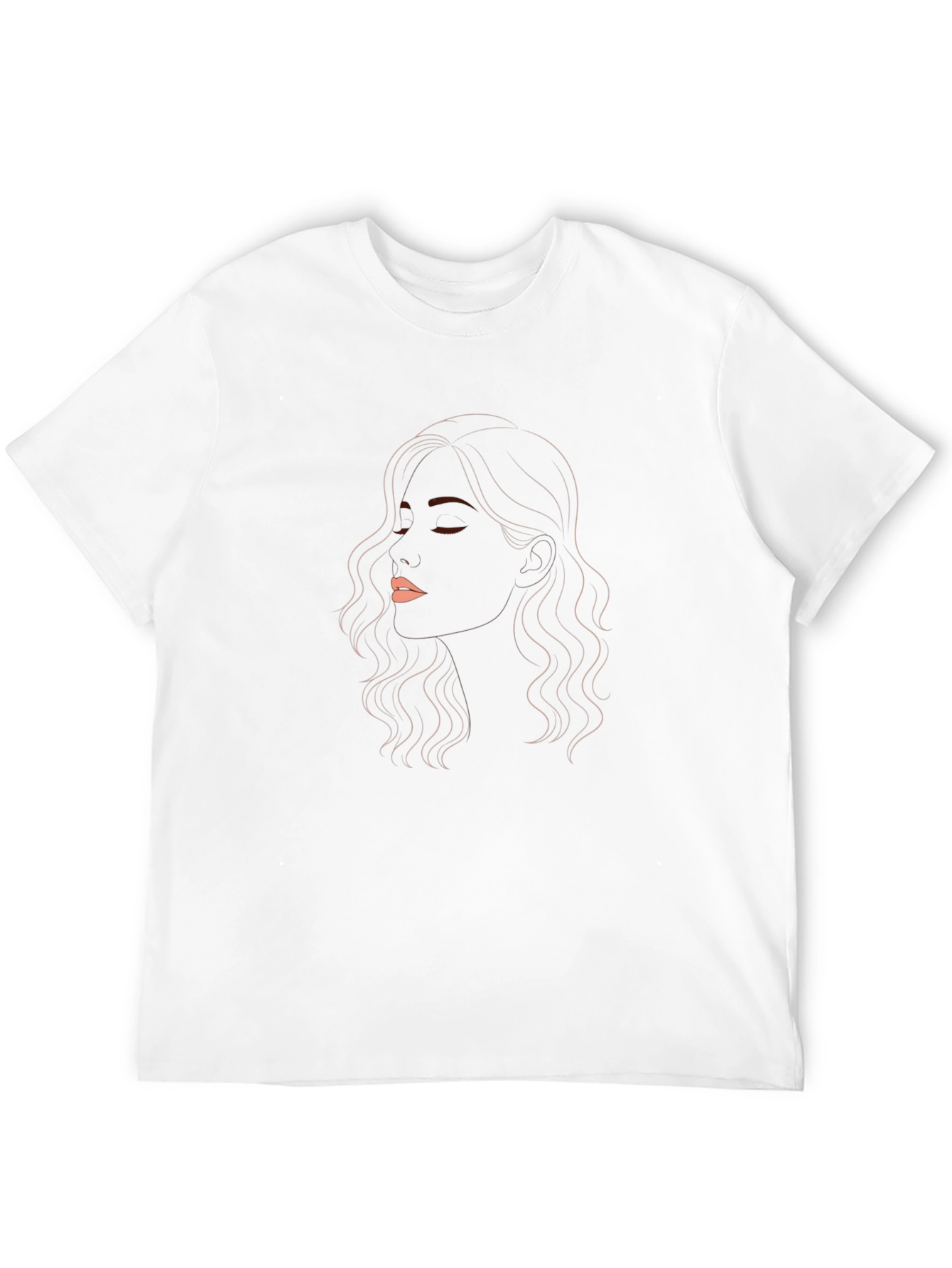 Minimalist Womans Face Graphic T-Shirt
