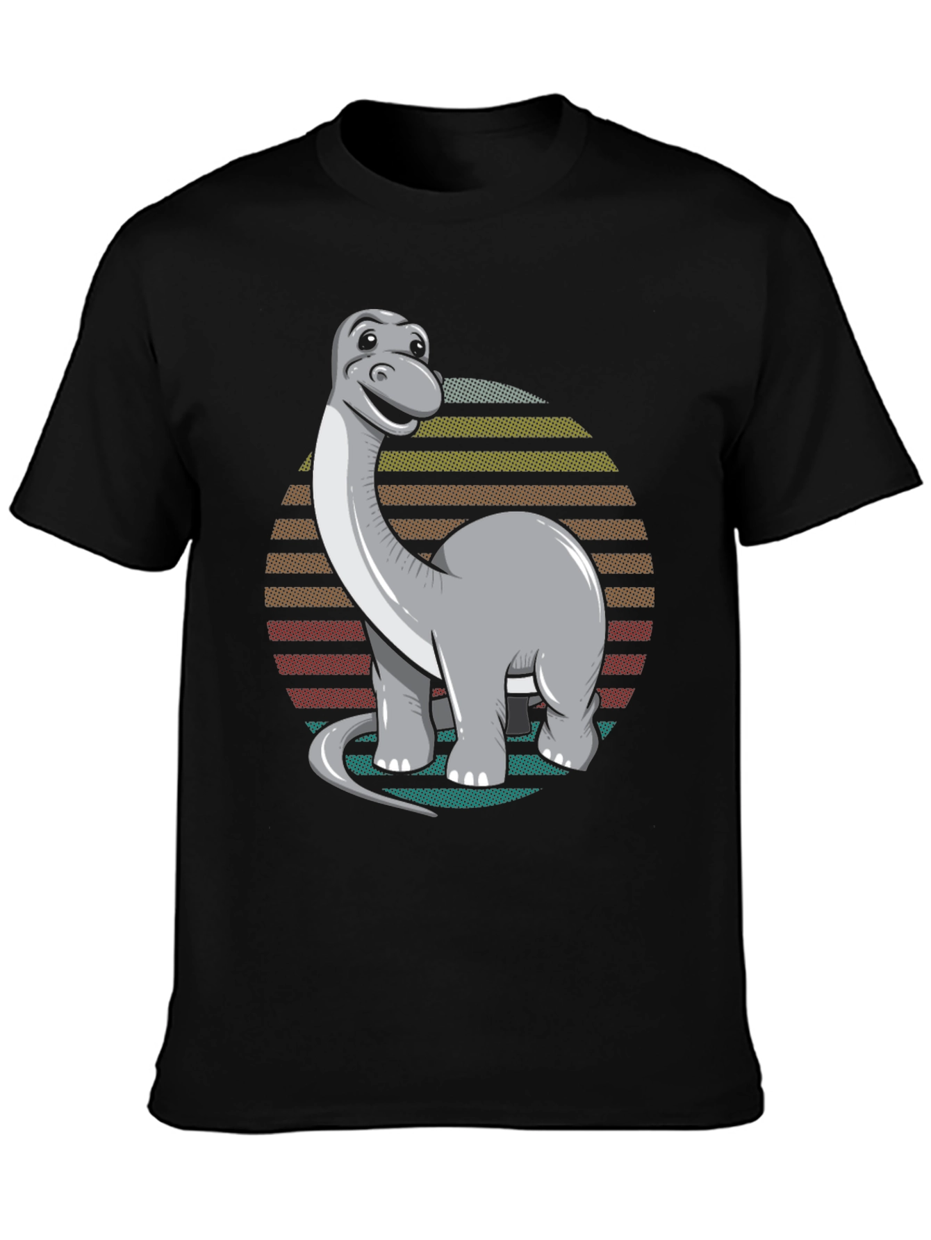Retro Dinosaur T-Shirt - Black