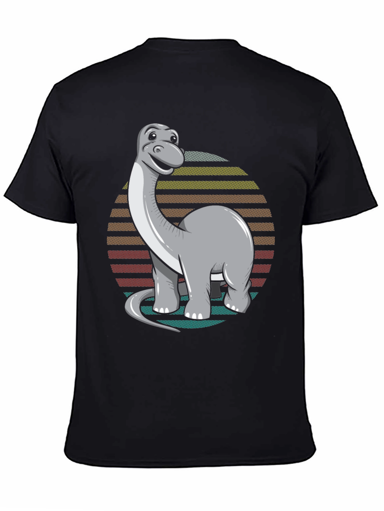 Retro Dinosaur T-Shirt - Black