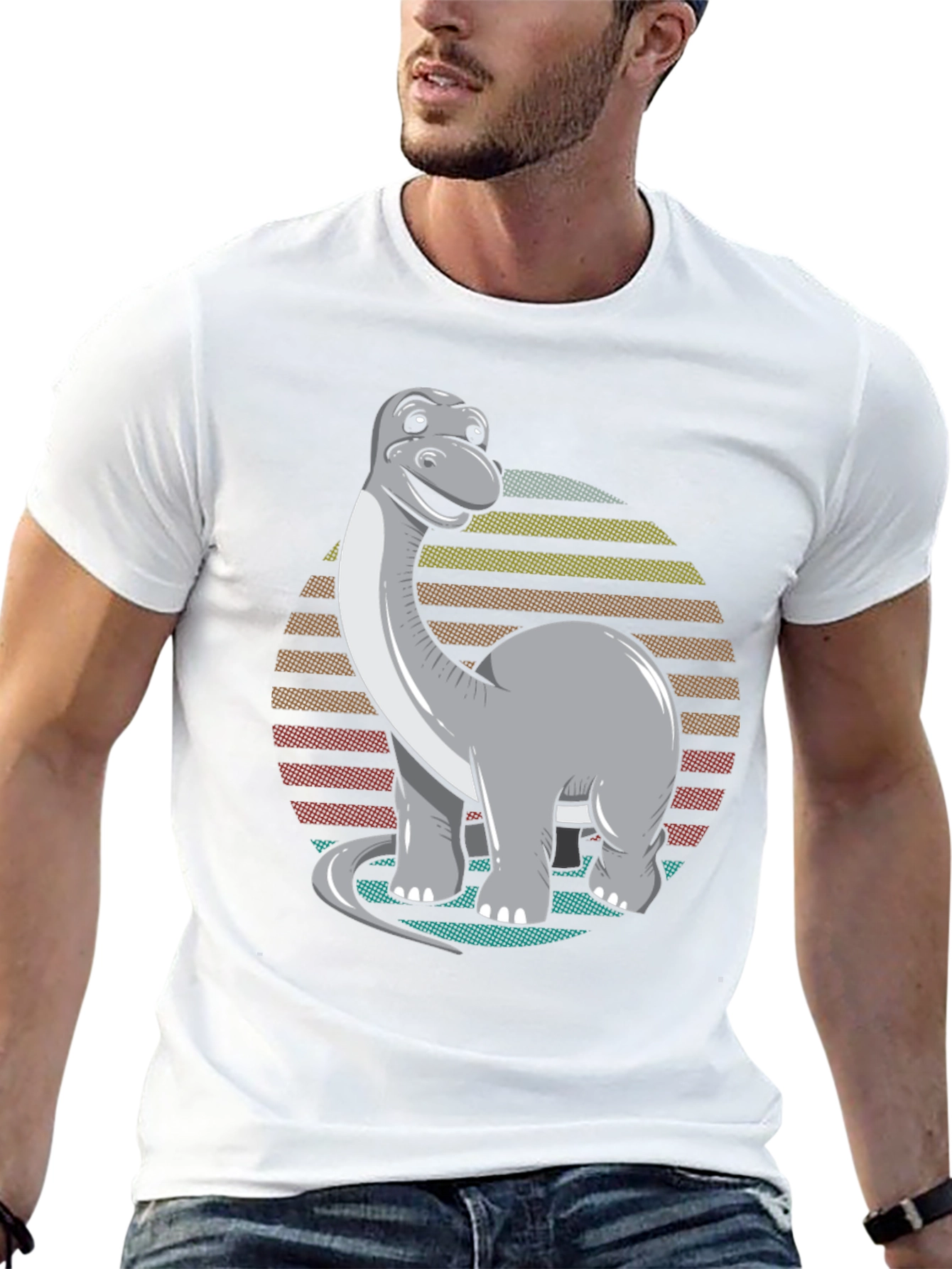 Retro Dinosaur T-Shirt - Black
