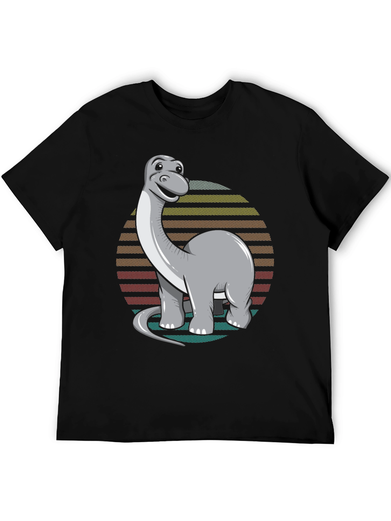 Retro Dinosaur T-Shirt - Black