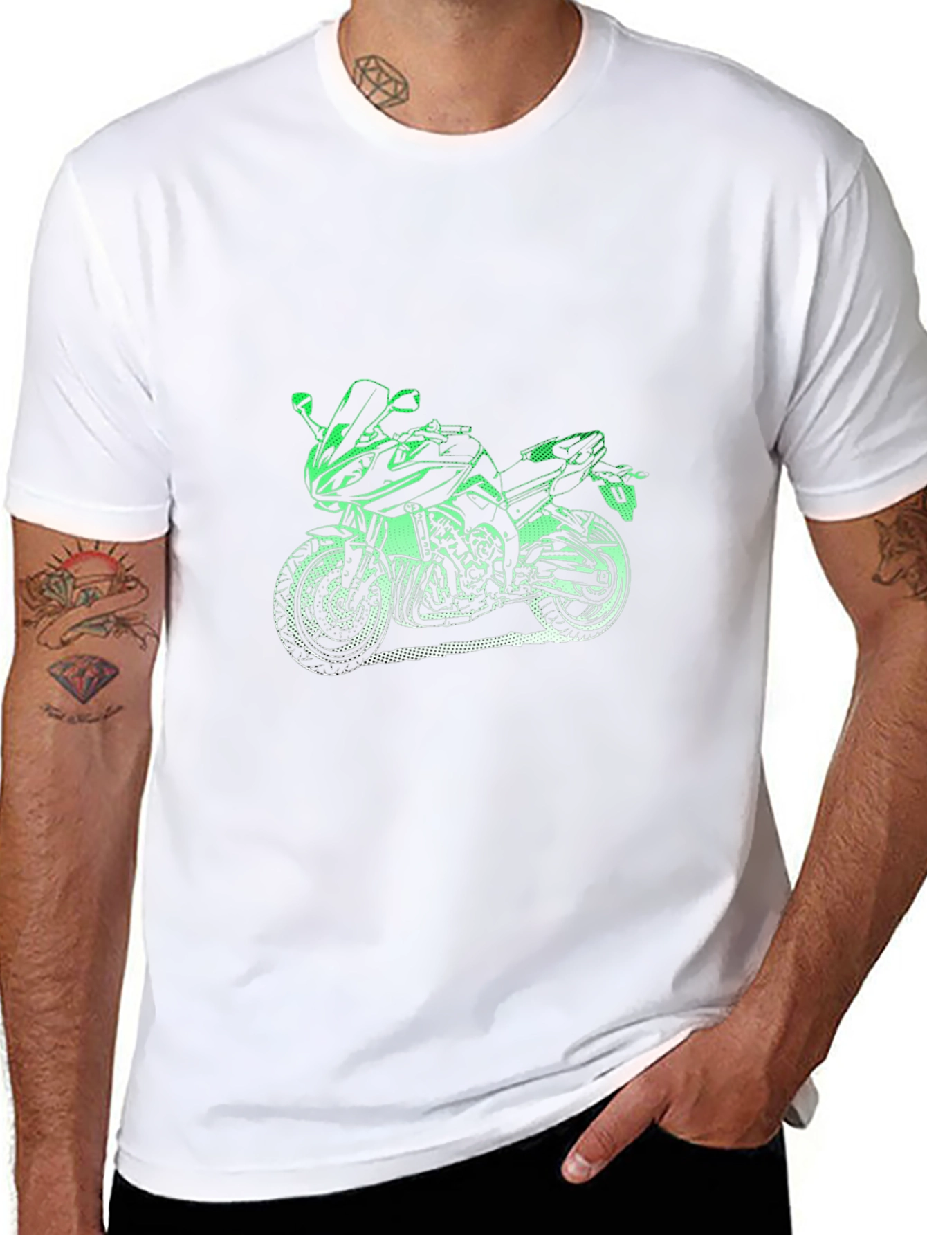 Motorcycle Graphic T-Shirt - Cool Rider Tee
