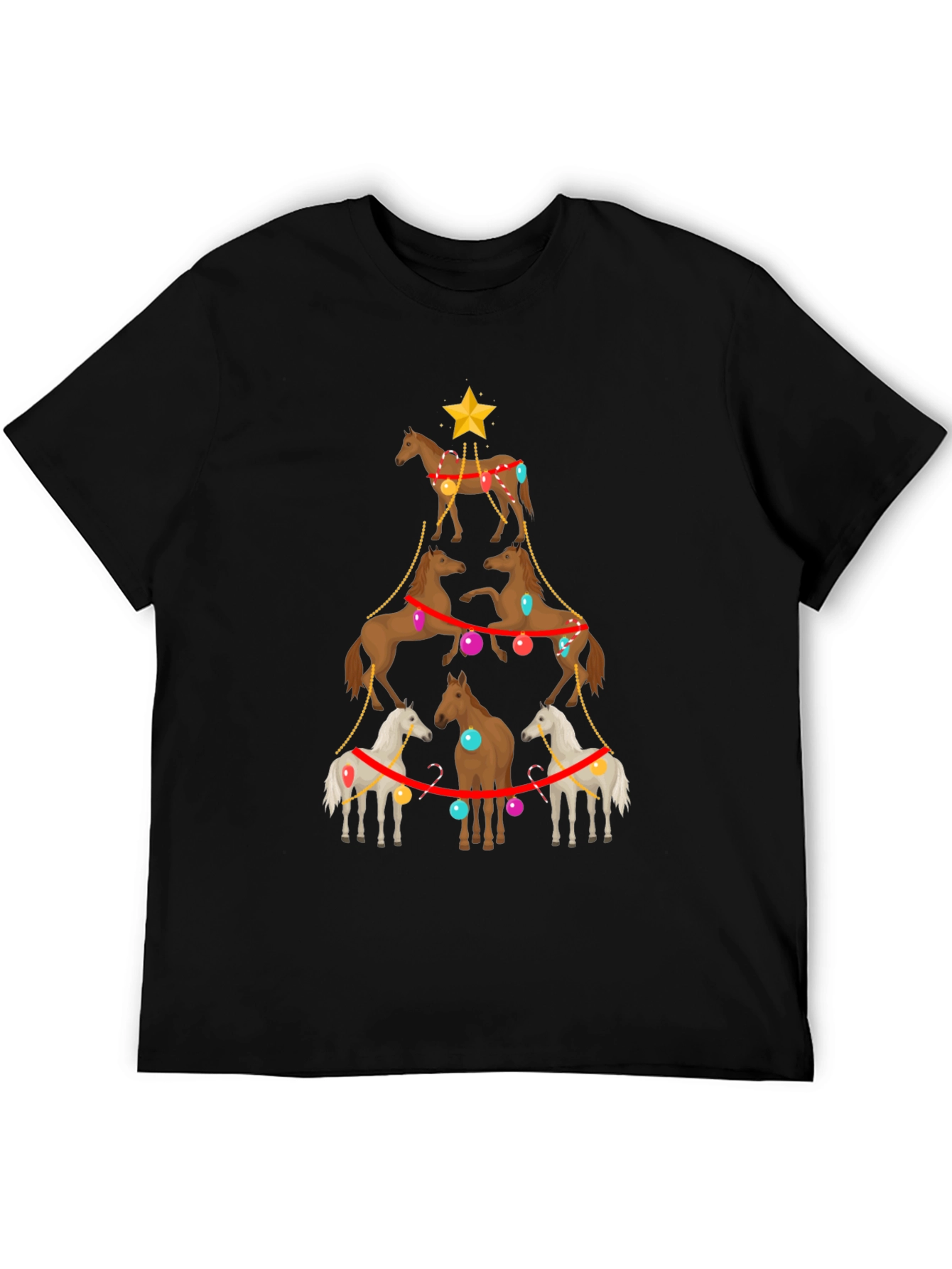Horse Christmas Tree T-Shirt
