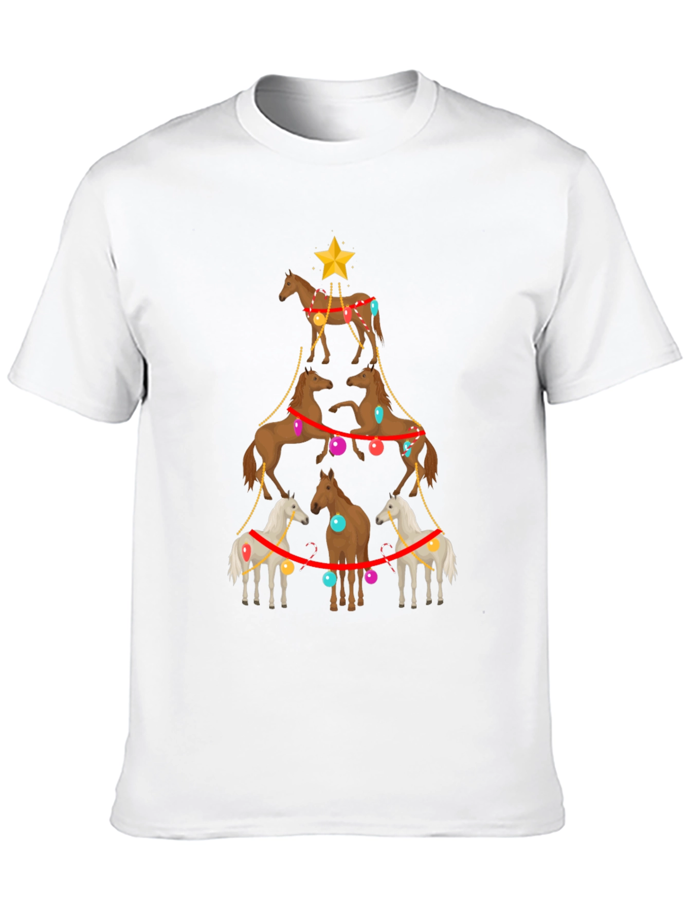 Horse Christmas Tree T-Shirt