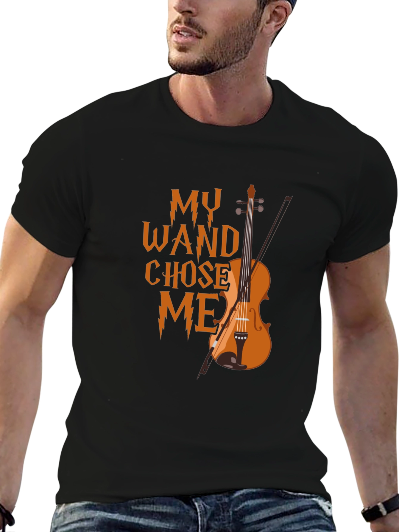 My Wand Chose Me Violin T-Shirt