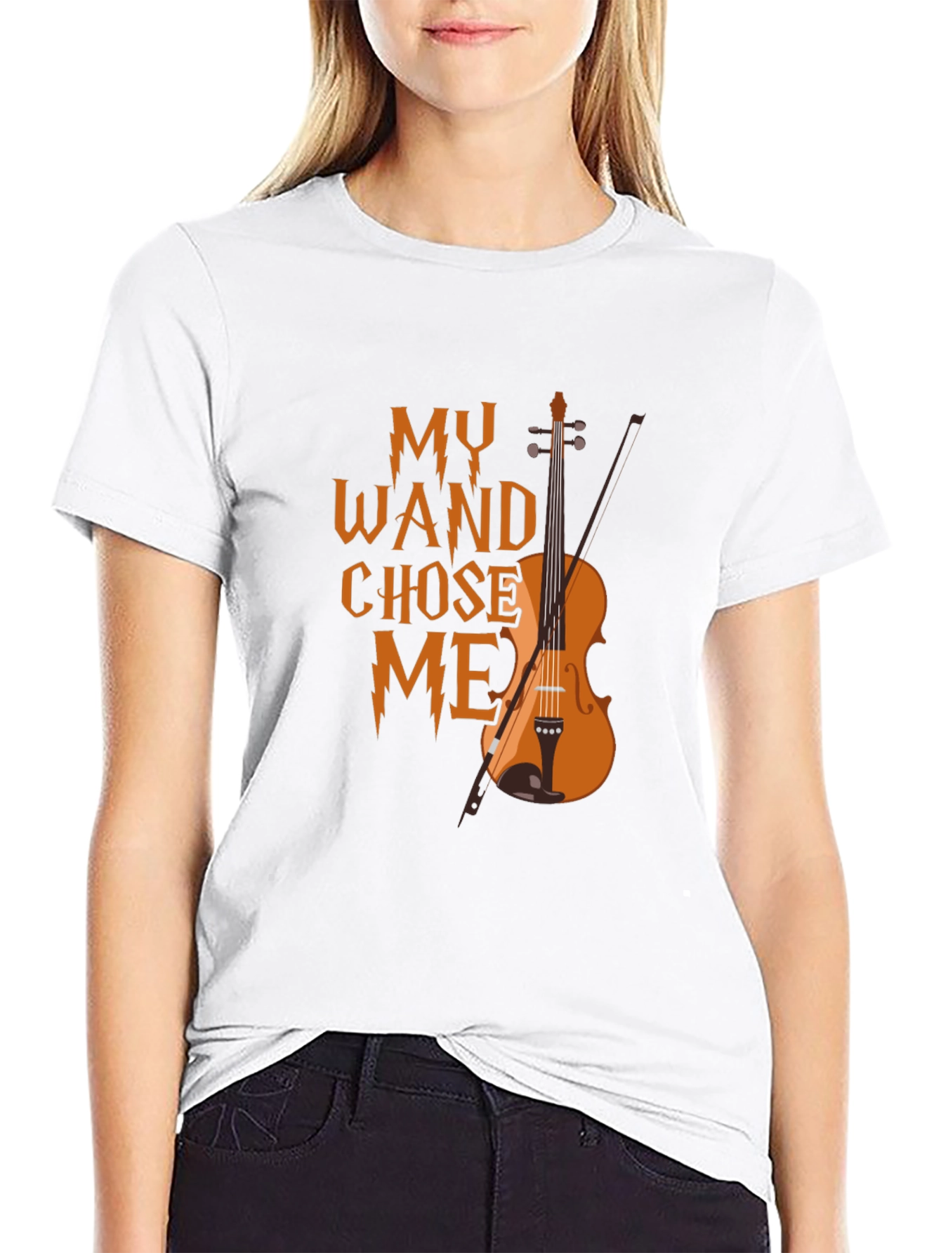 My Wand Chose Me Violin T-Shirt