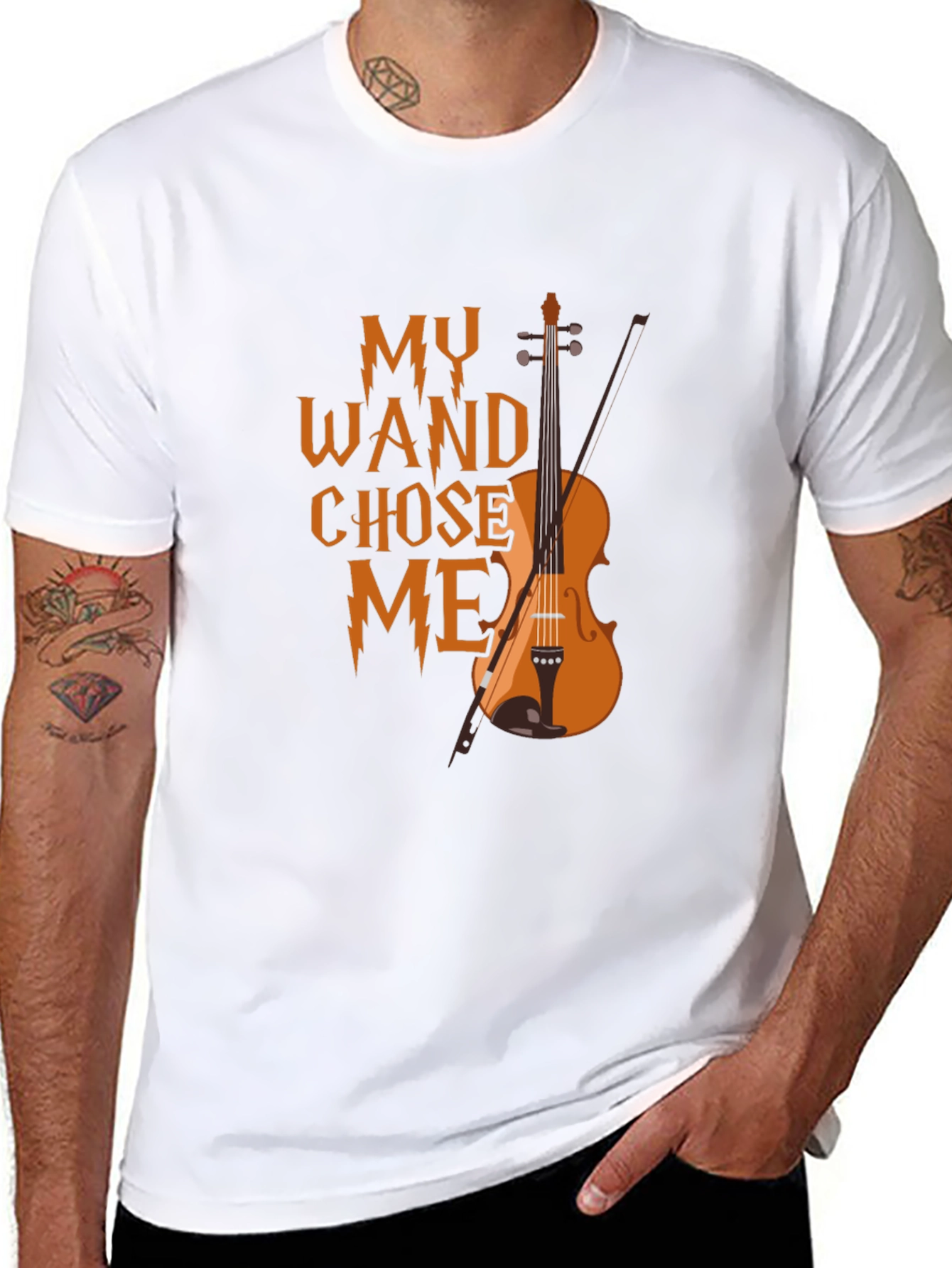 My Wand Chose Me Violin T-Shirt