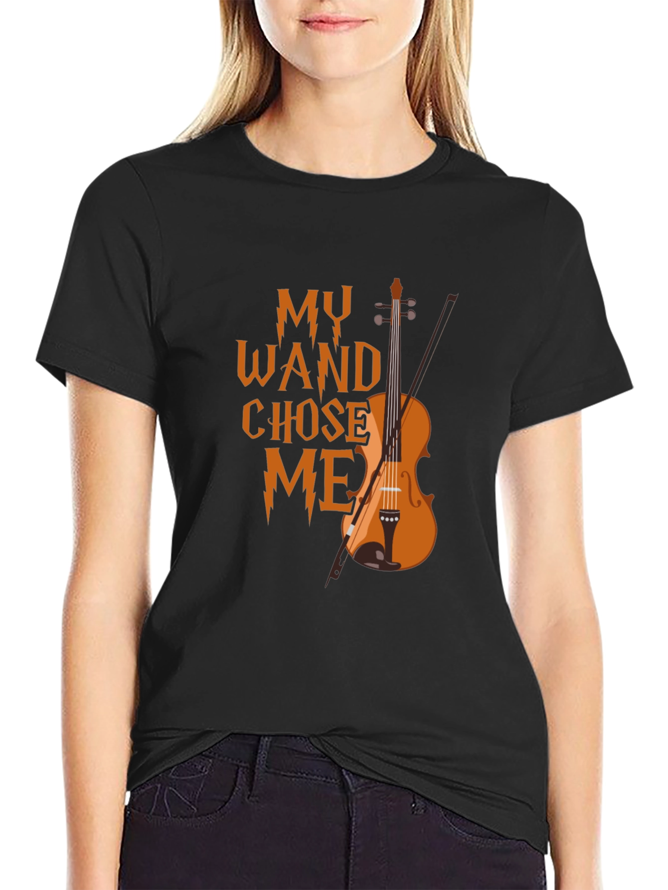 My Wand Chose Me Violin T-Shirt