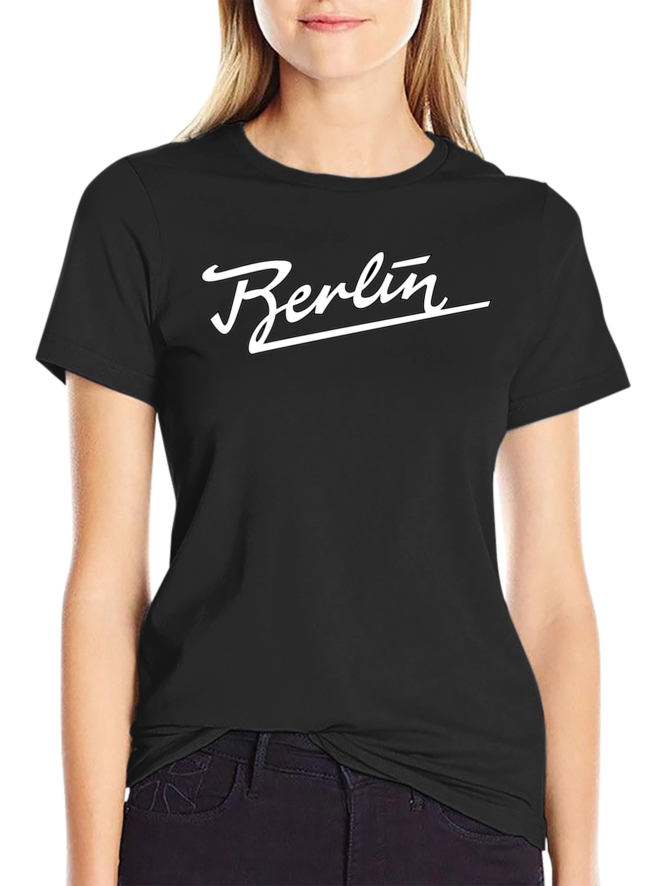 Berlin Script Black T-Shirt