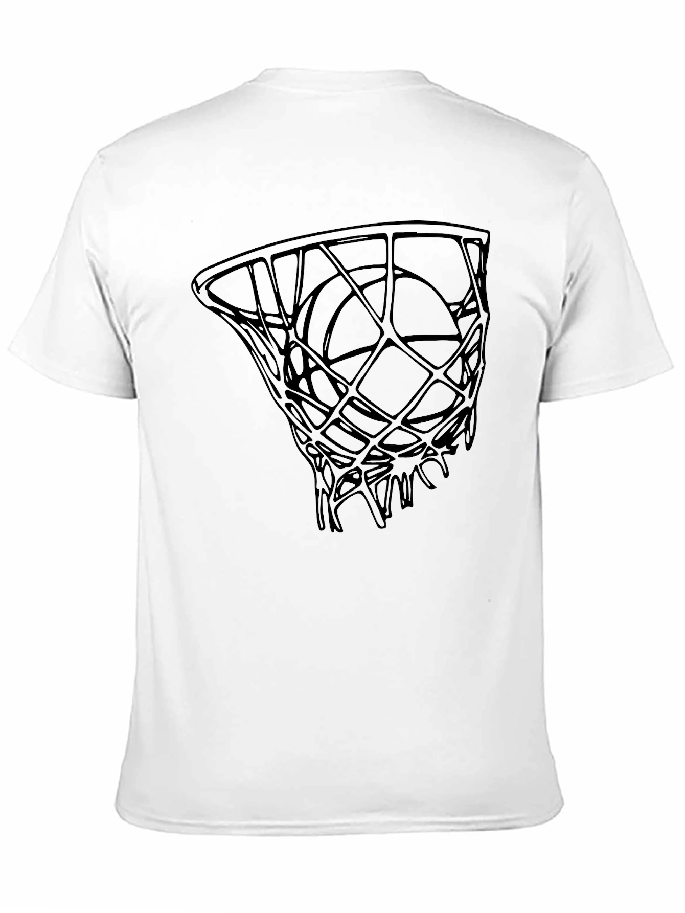 Basketball Hoop Graphic Tee - Black